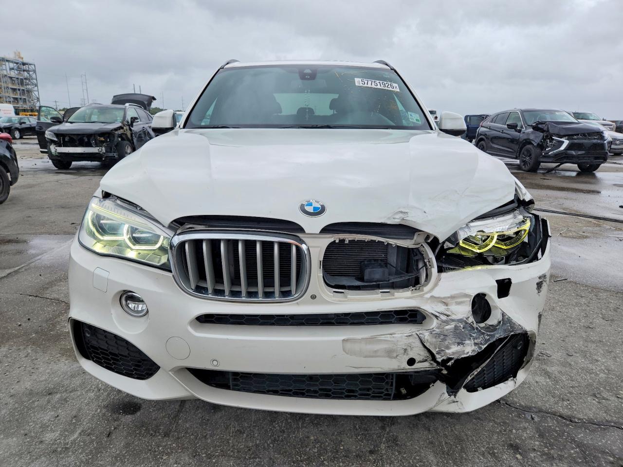 2015 Bmw X5 Xdrive50i White vin: 5UXKR6C54F0J77540