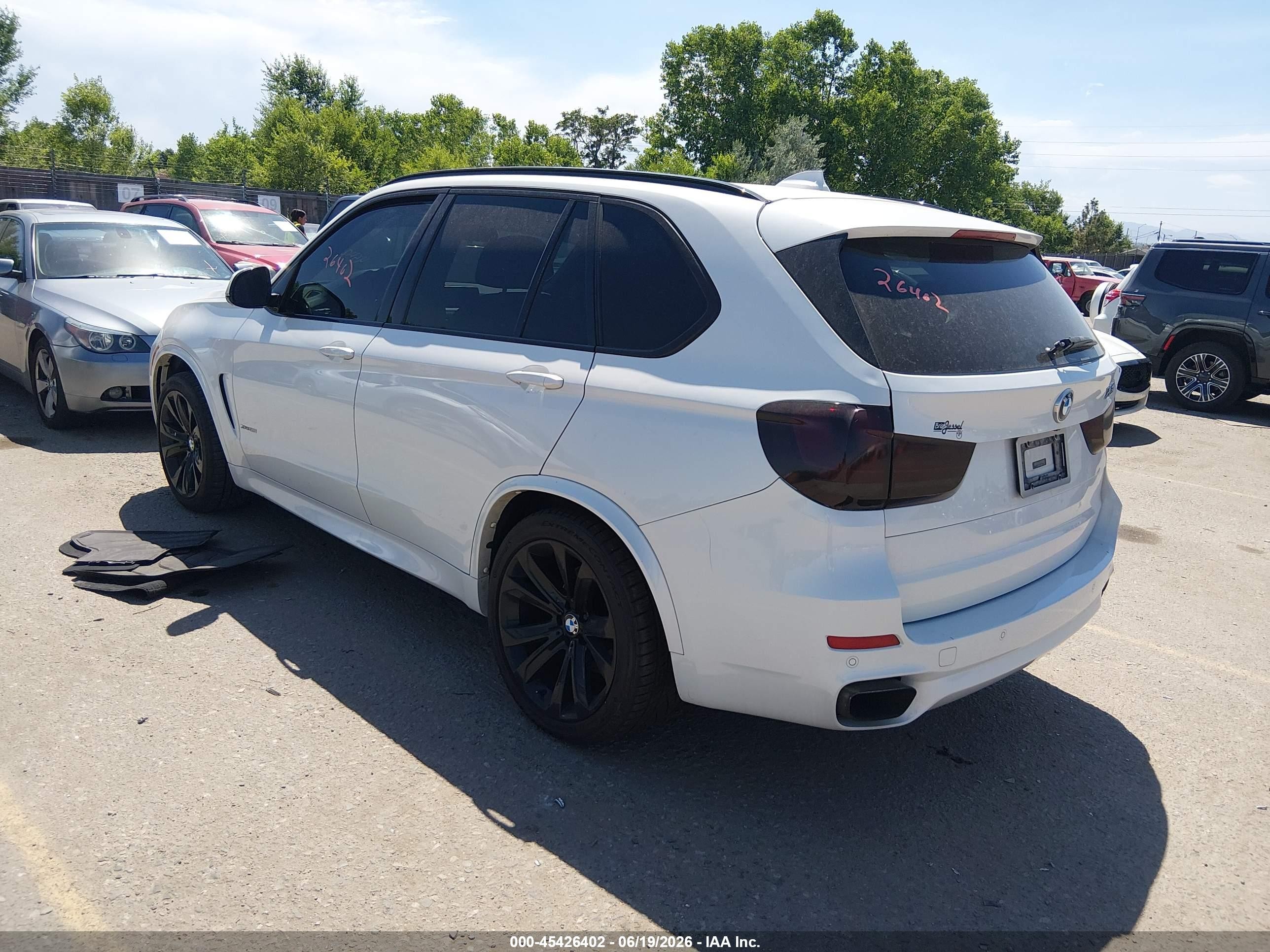 2015 Bmw X5 Xdrive50i White vin: 5UXKR6C54F0J78977