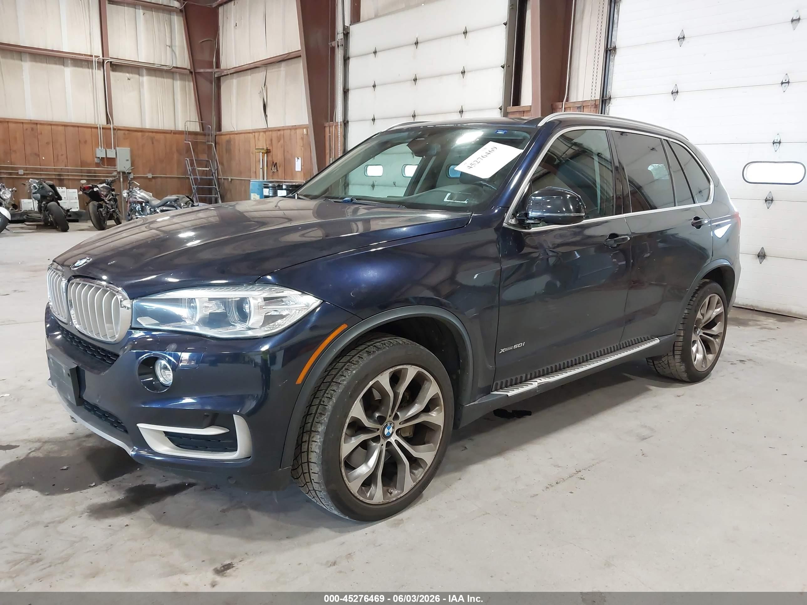 2015 Bmw X5 Xdrive50i Navy vin: 5UXKR6C55F0J78292