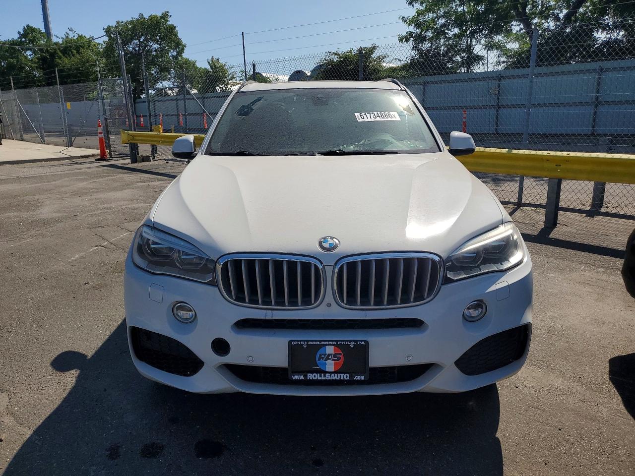 2015 Bmw X5 Xdrive50i White vin: 5UXKR6C56F0J74638