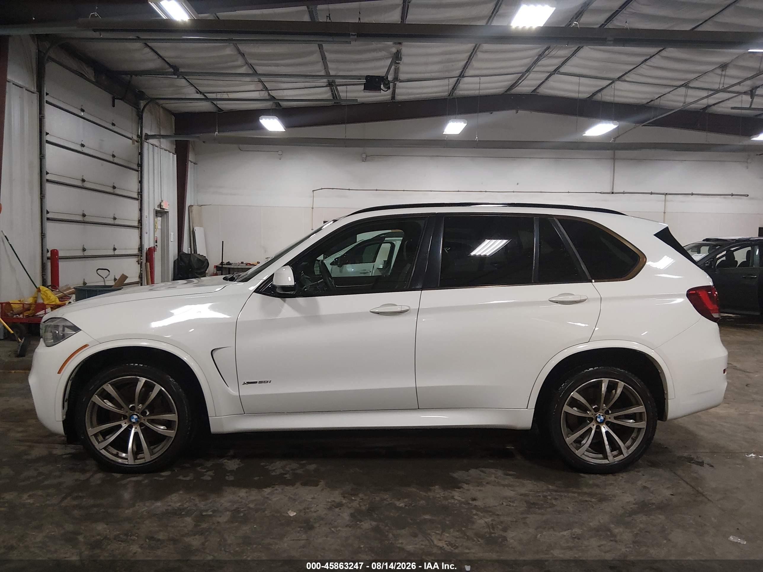 2014 Bmw X5 Xdrive50i White vin: 5UXKR6C58E0C03509