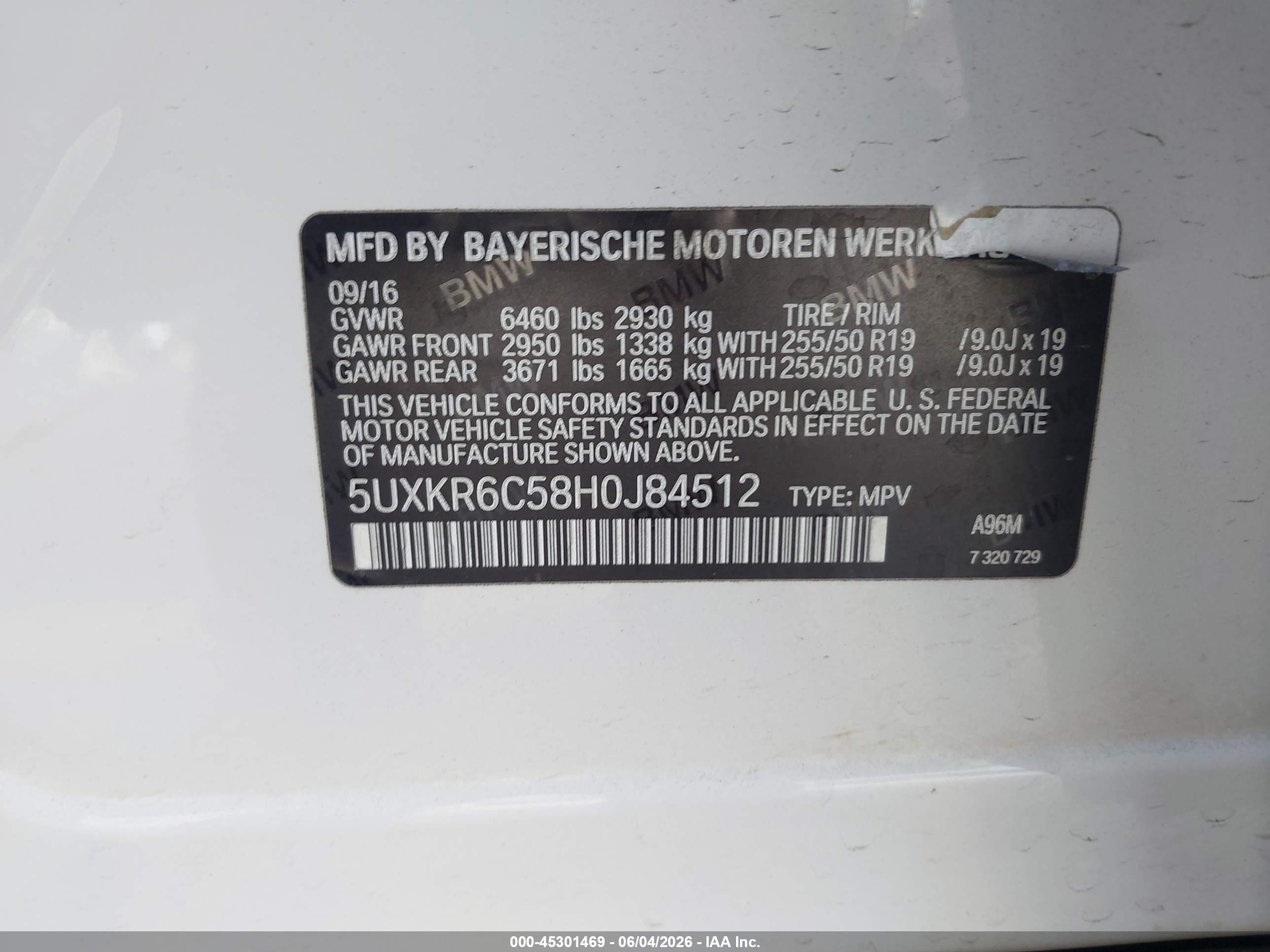 2017 Bmw X5 Xdrive50i White vin: 5UXKR6C58H0J84512