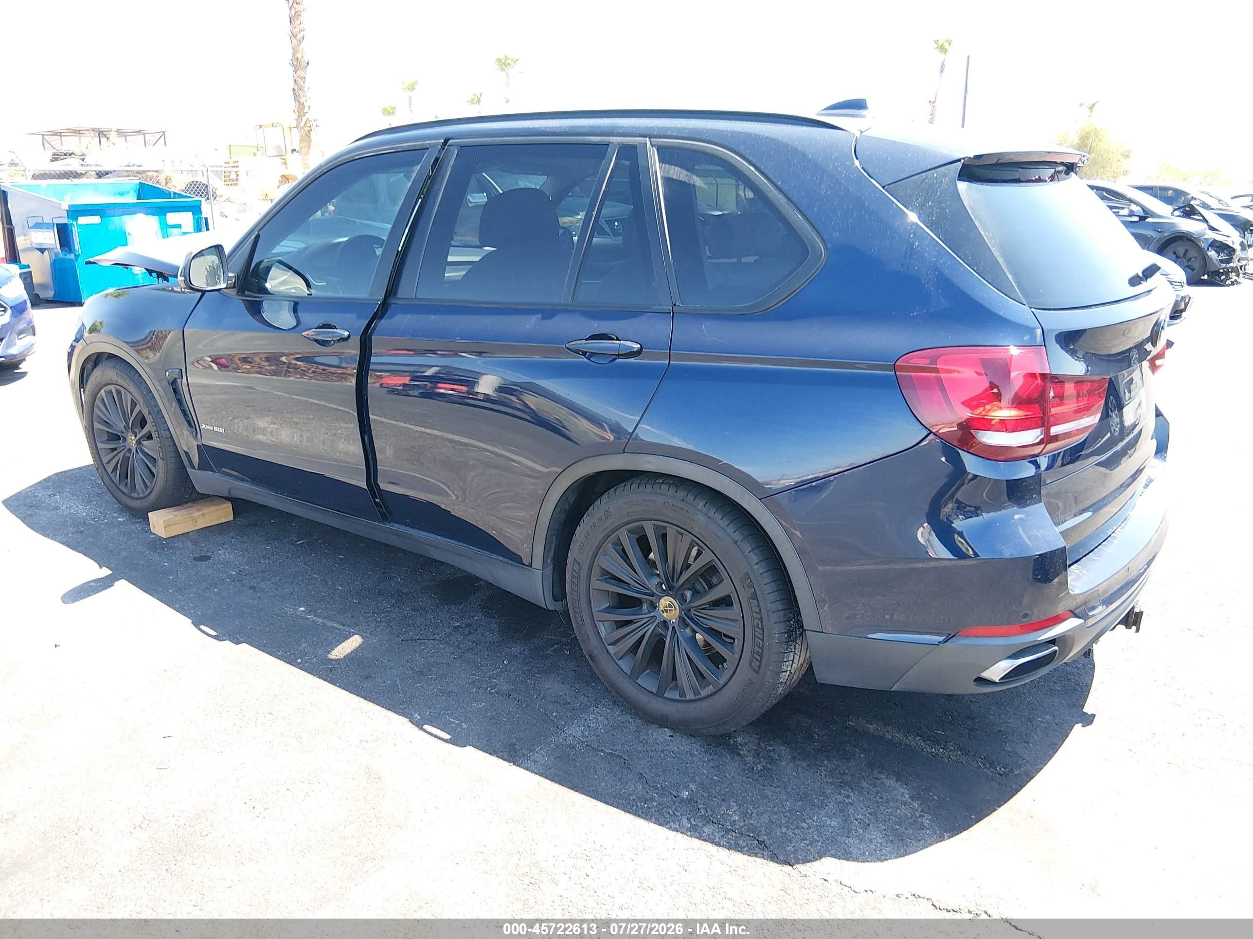 2015 Bmw X5 Xdrive50i Black vin: 5UXKR6C59F0J74200