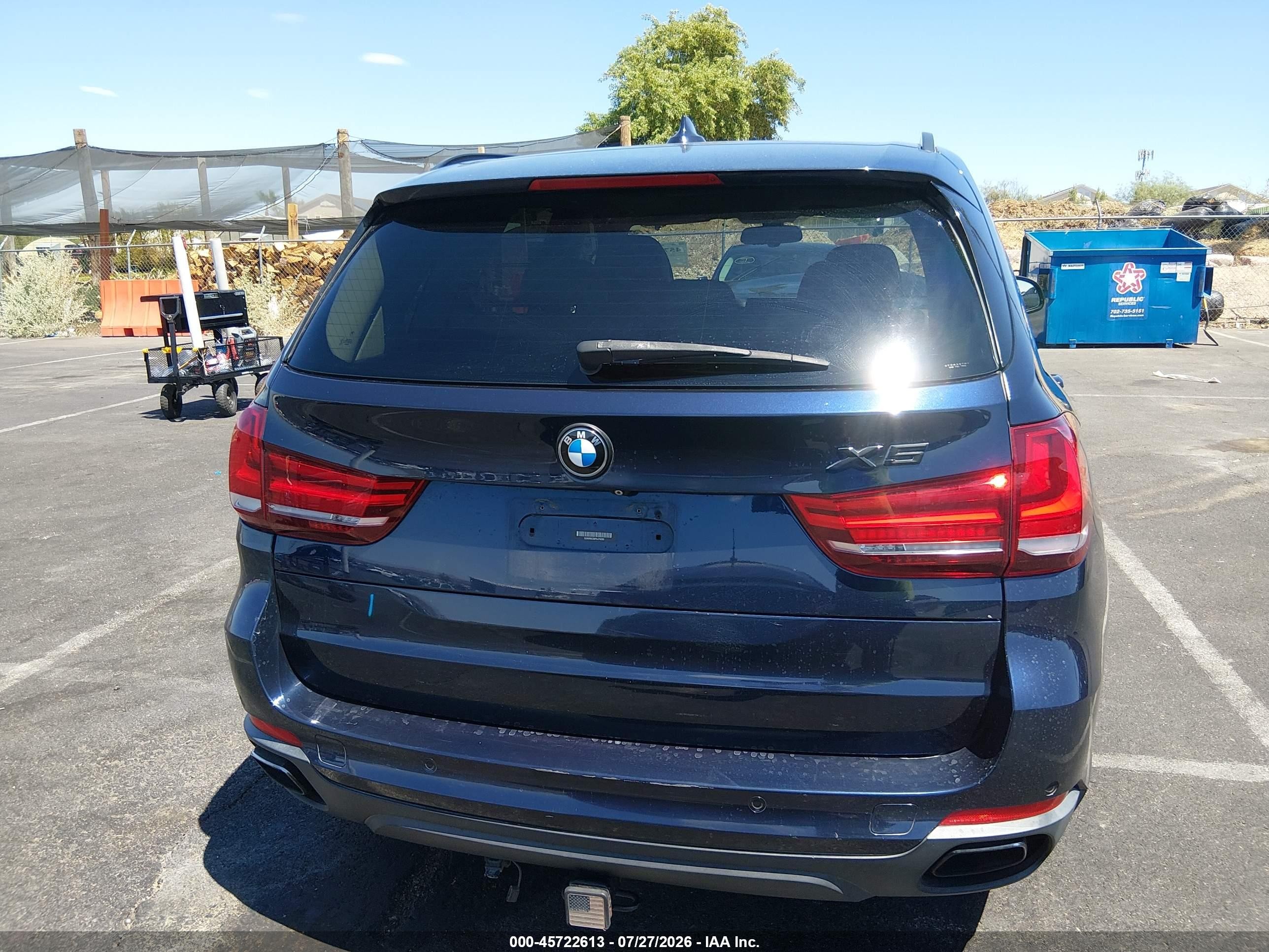 2015 Bmw X5 Xdrive50i Black vin: 5UXKR6C59F0J74200
