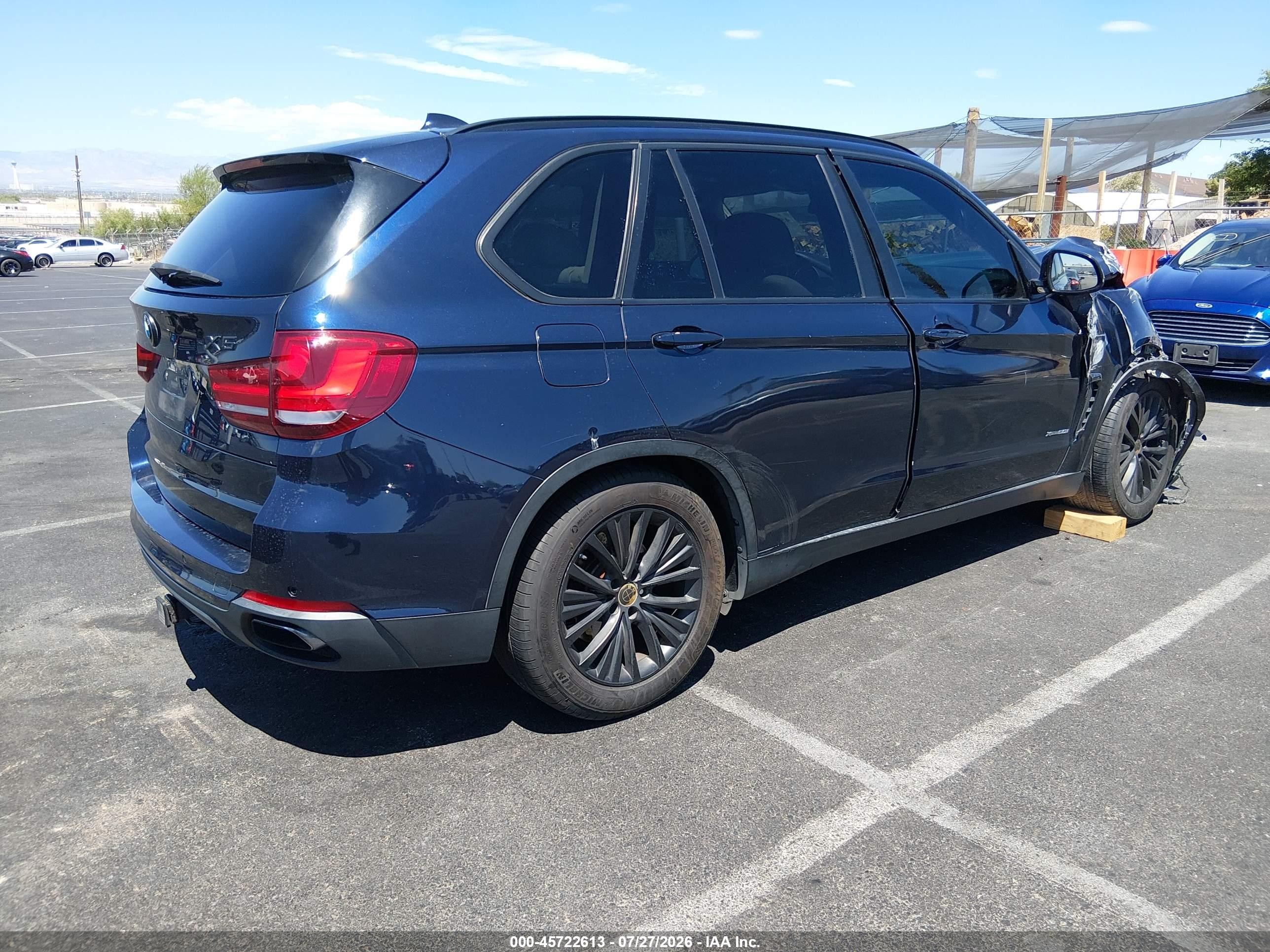 2015 Bmw X5 Xdrive50i Black vin: 5UXKR6C59F0J74200
