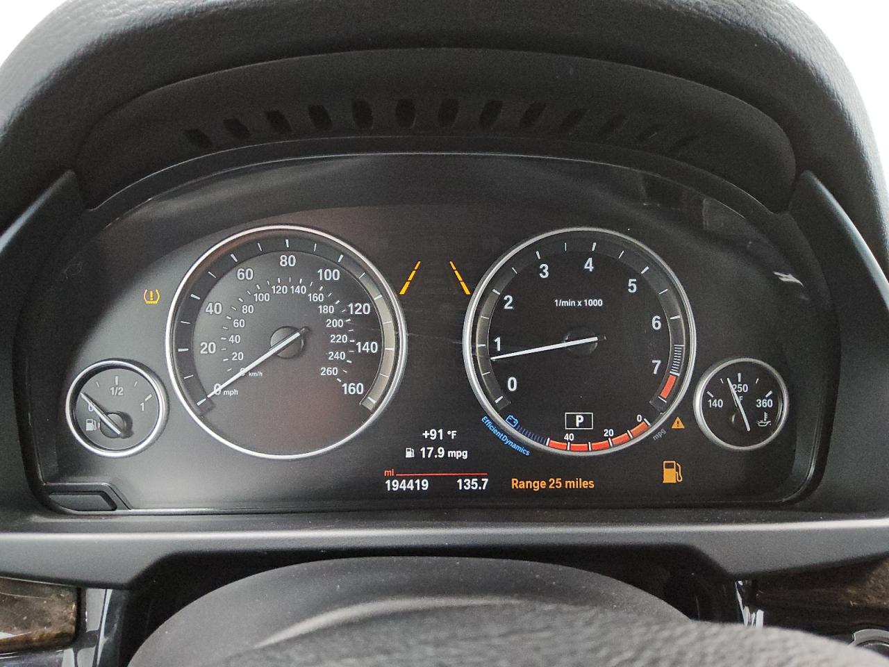 2015 Bmw X5 Xdrive50i Gray vin: 5UXKR6C59F0J79249 Damage: Warning - Tire Pressure, On, Unacceptable