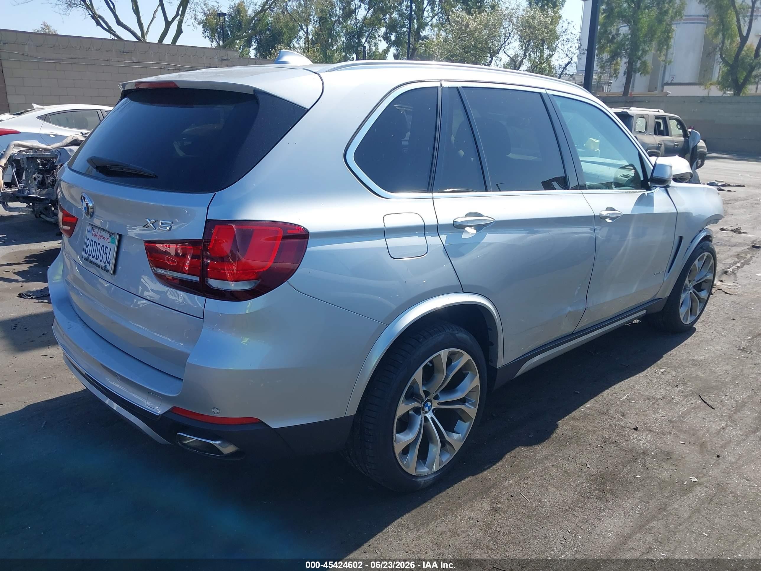 2015 Bmw X5 Xdrive50i Silver vin: 5UXKR6C5XF0J74660