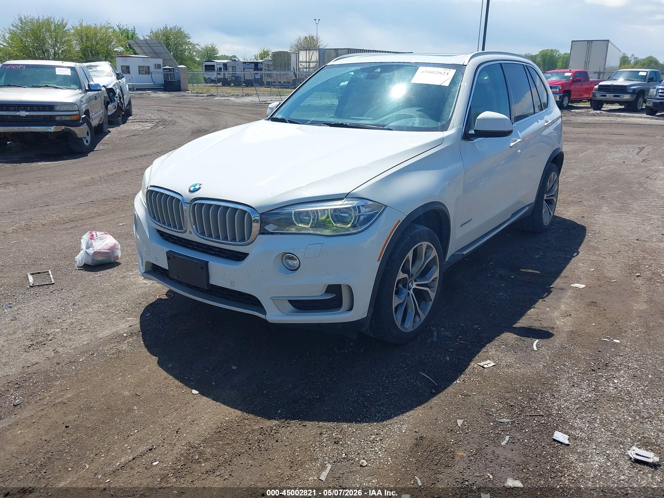 2015 Bmw X5 Xdrive50i White vin: 5UXKR6C5XF0J78255