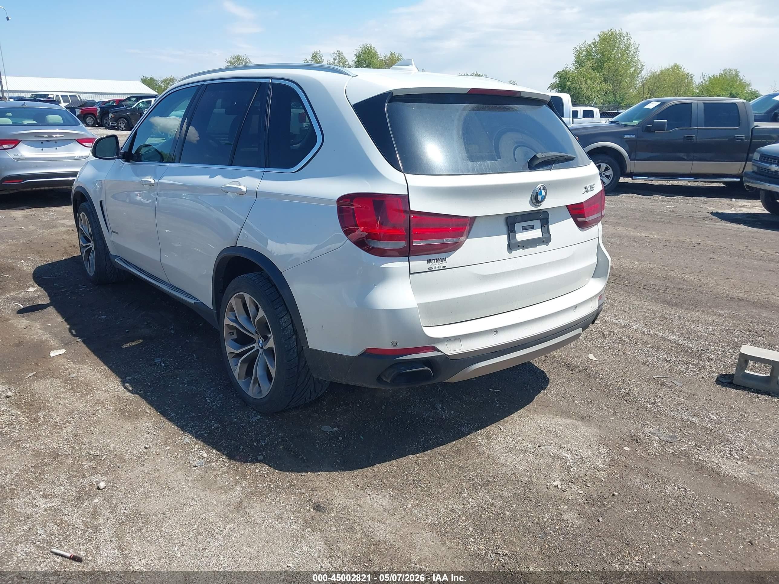 2015 Bmw X5 Xdrive50i White vin: 5UXKR6C5XF0J78255