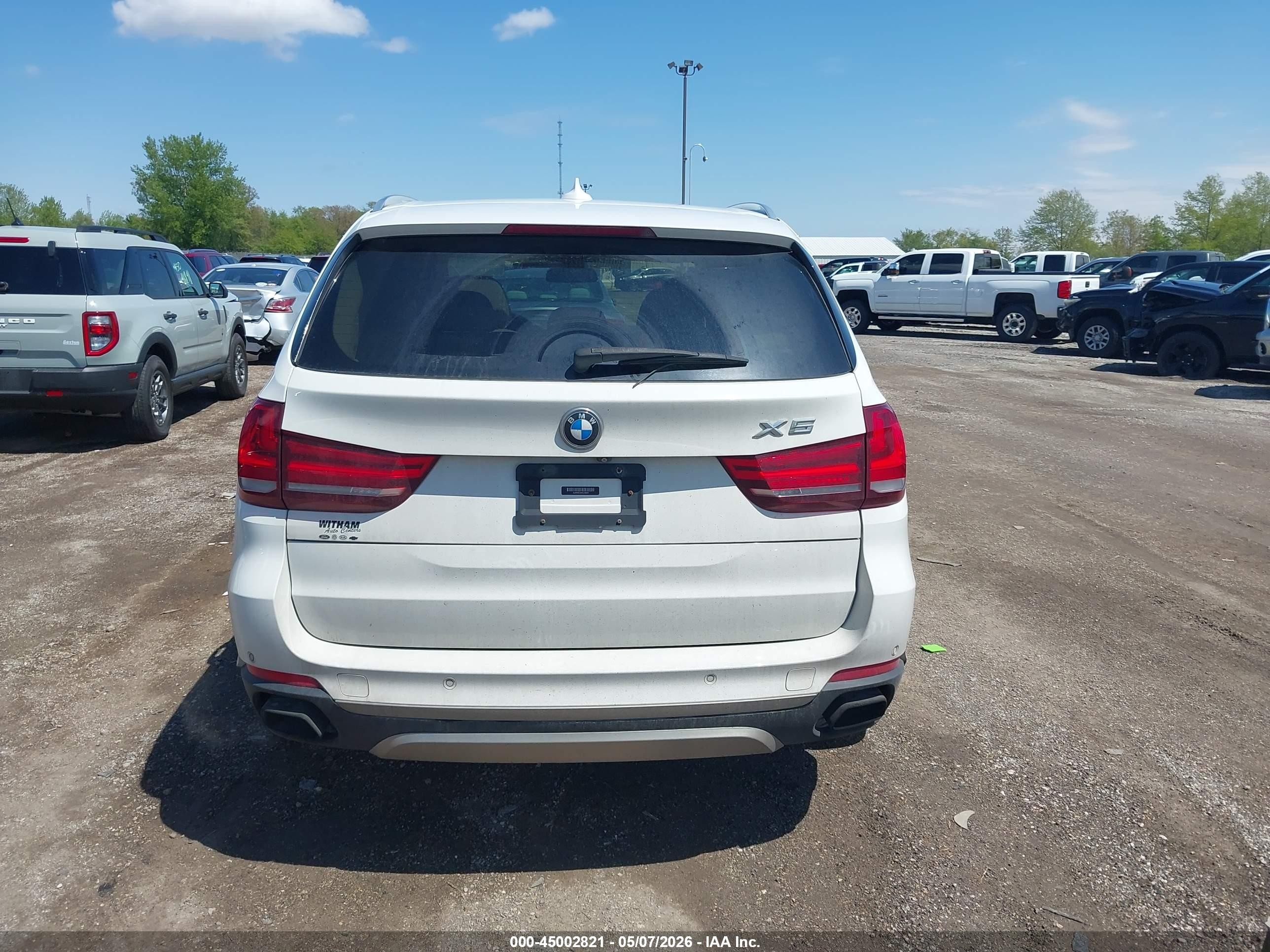 2015 Bmw X5 Xdrive50i White vin: 5UXKR6C5XF0J78255