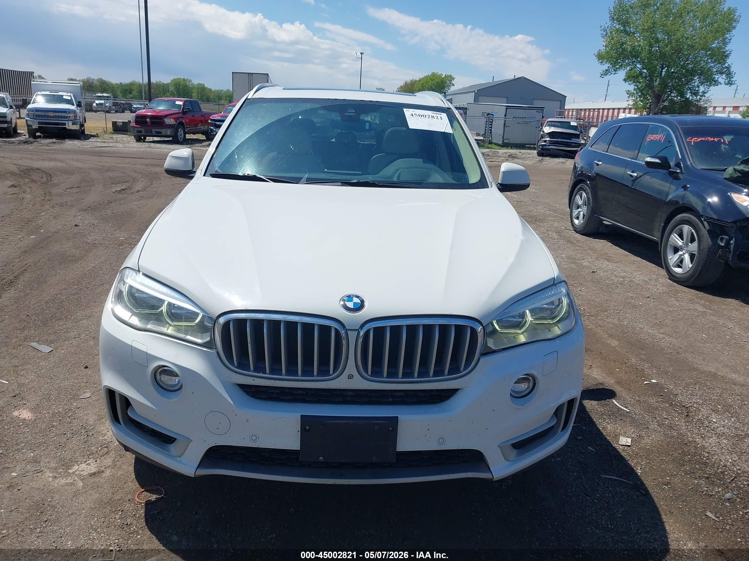 2015 Bmw X5 Xdrive50i White vin: 5UXKR6C5XF0J78255