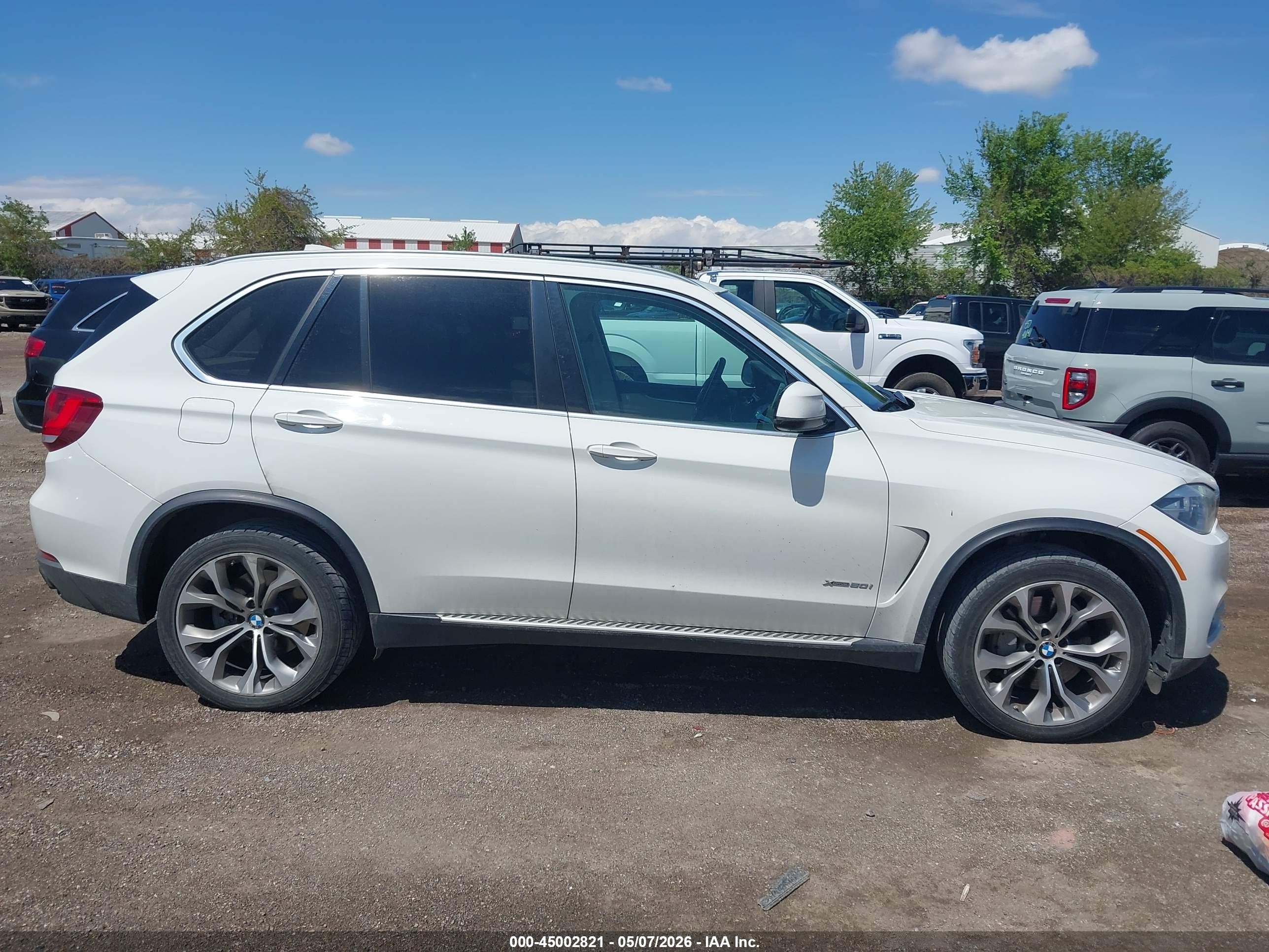 2015 Bmw X5 Xdrive50i White vin: 5UXKR6C5XF0J78255