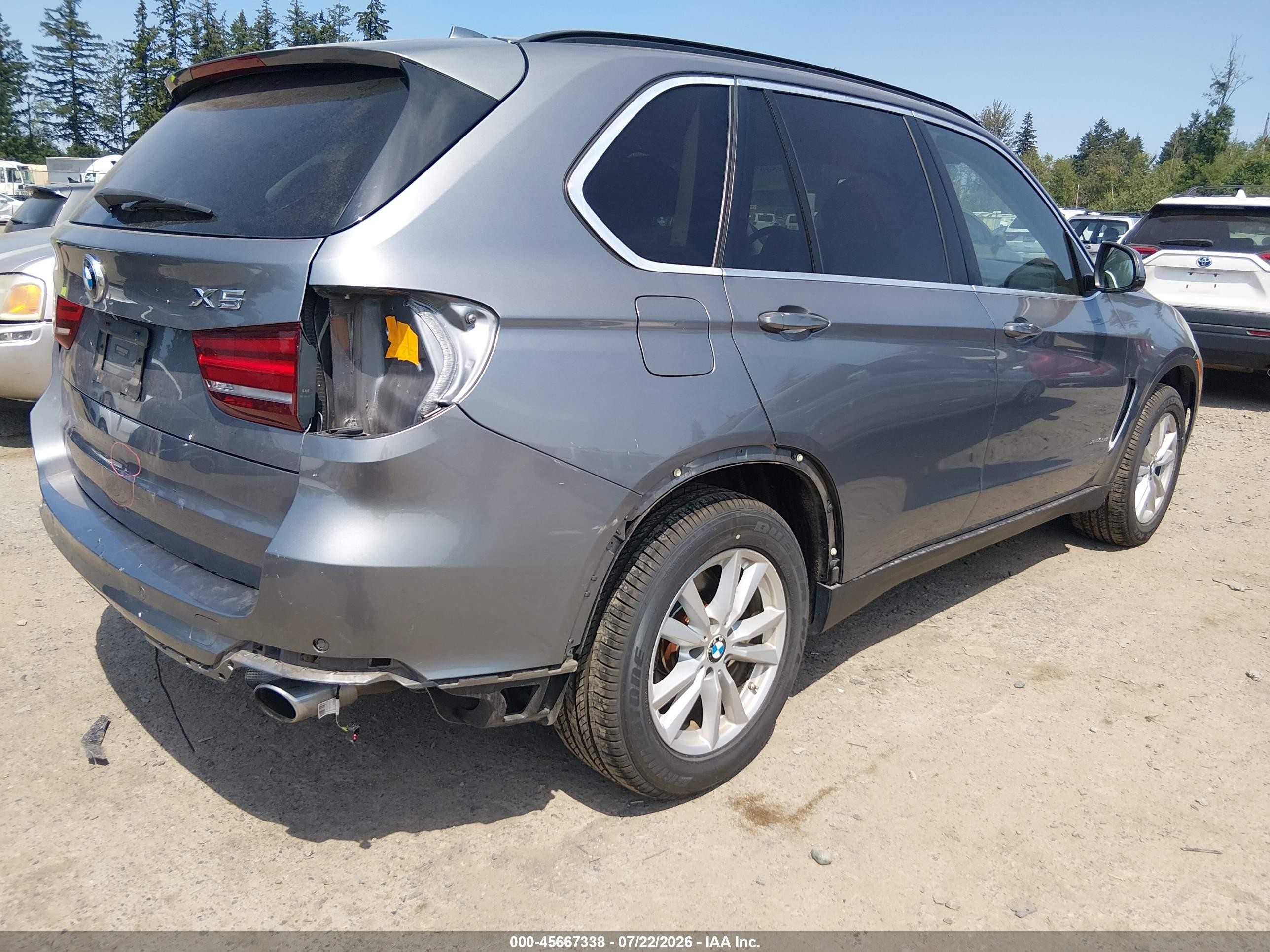 2015 Bmw X5 Xdrive35d Gray vin: 5UXKS4C50F0N10390