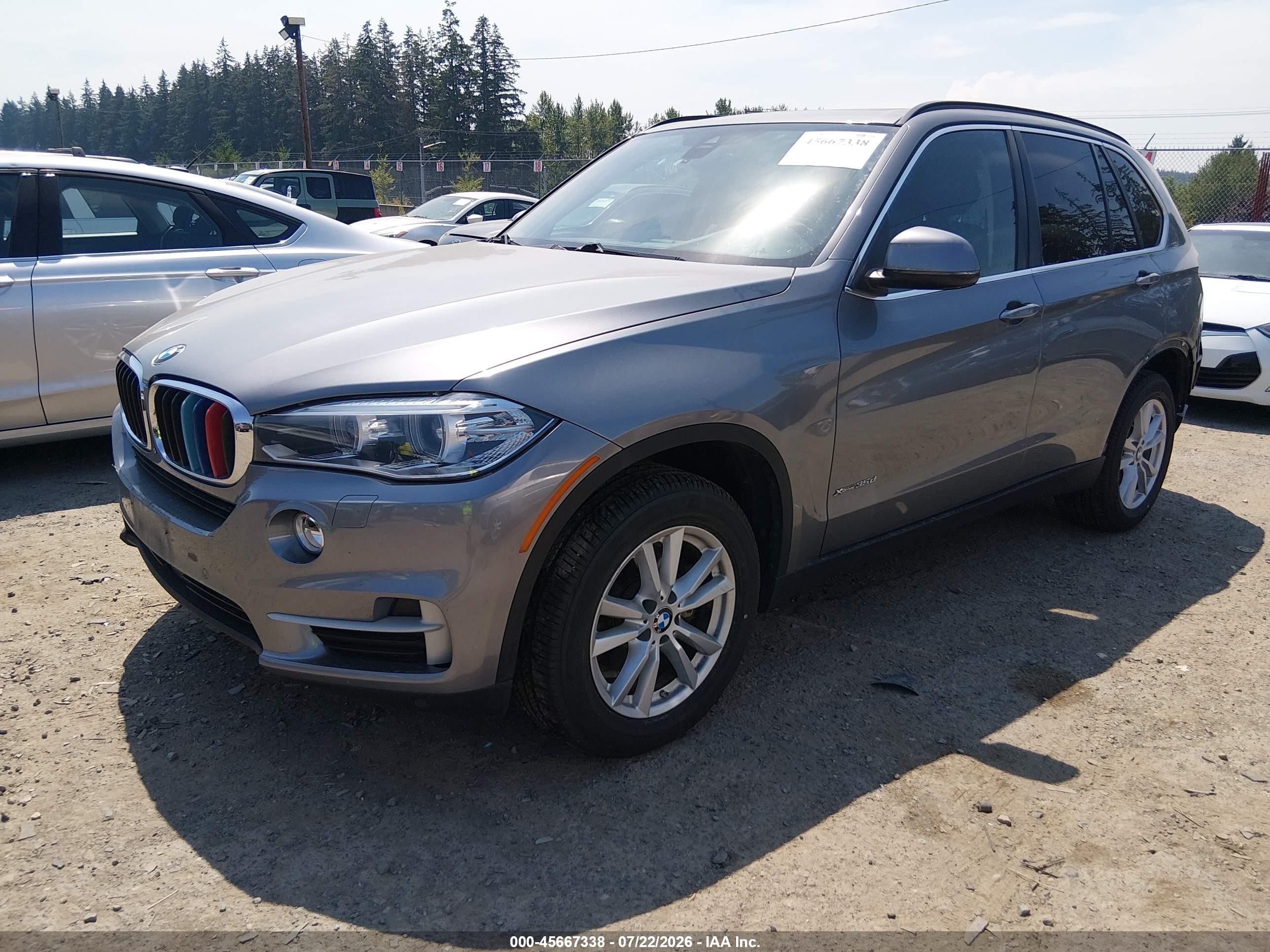 2015 Bmw X5 Xdrive35d Gray vin: 5UXKS4C50F0N10390