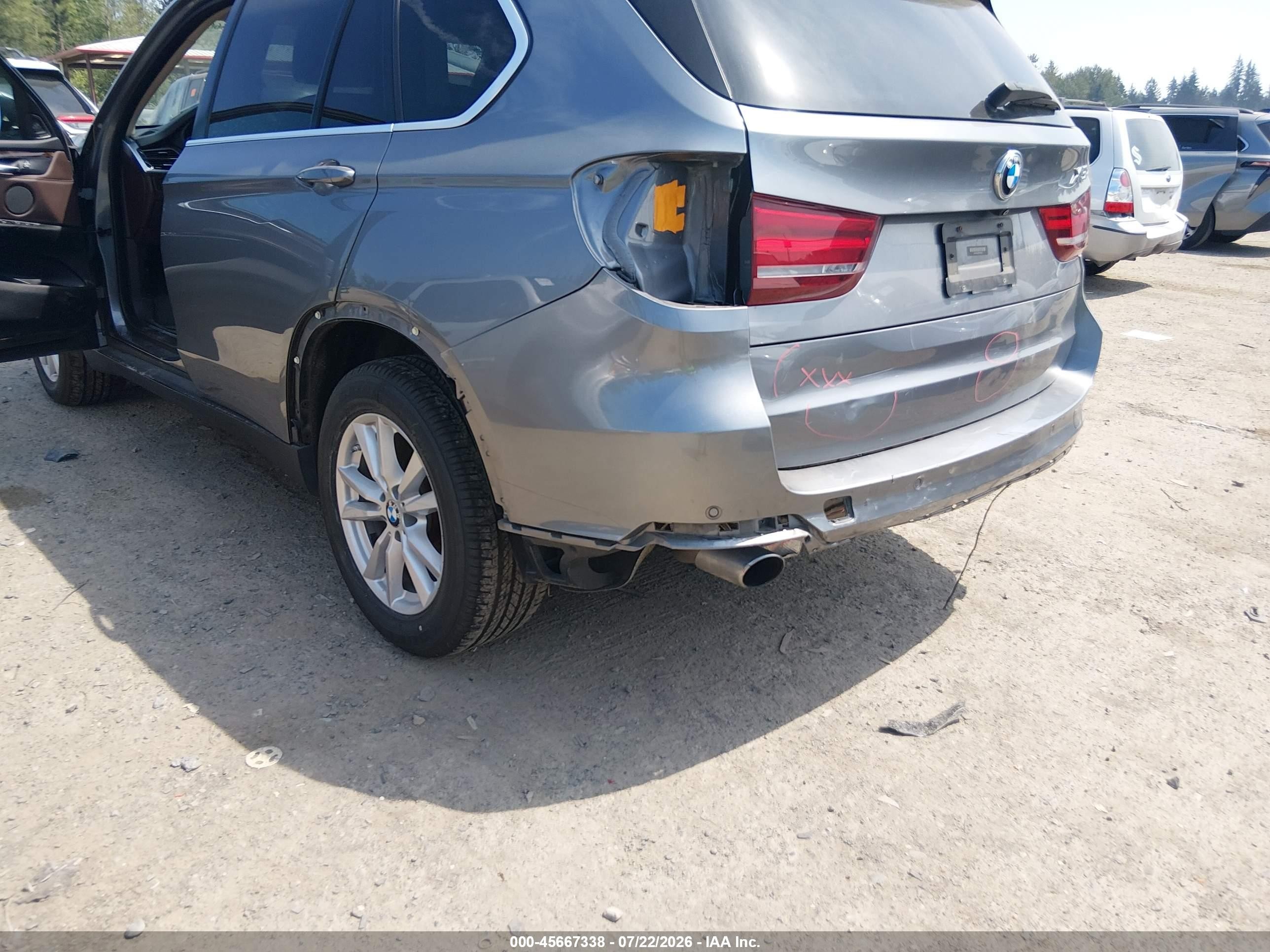 2015 Bmw X5 Xdrive35d Gray vin: 5UXKS4C50F0N10390