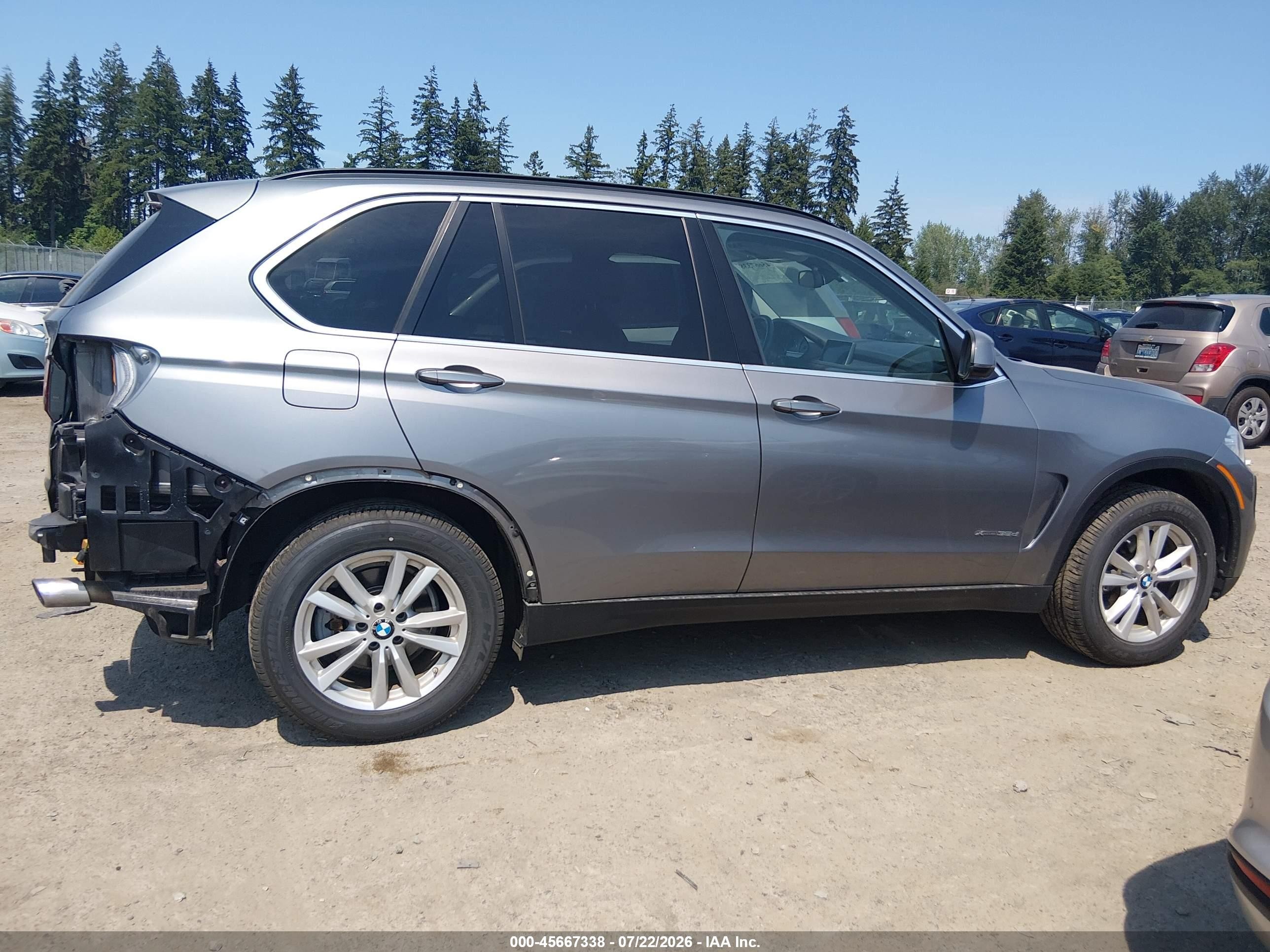 2015 Bmw X5 Xdrive35d Gray vin: 5UXKS4C50F0N10390