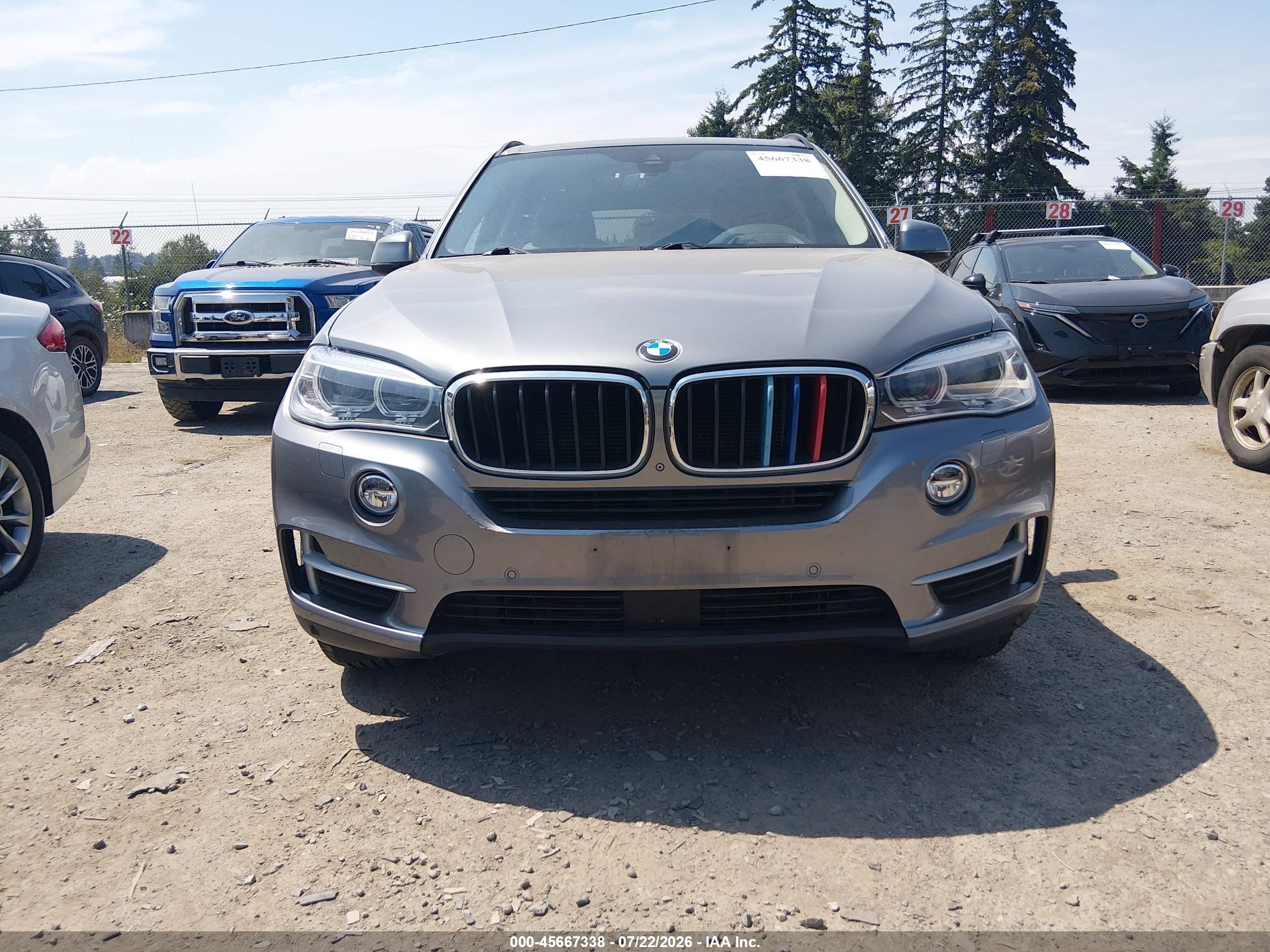 2015 Bmw X5 Xdrive35d Gray vin: 5UXKS4C50F0N10390