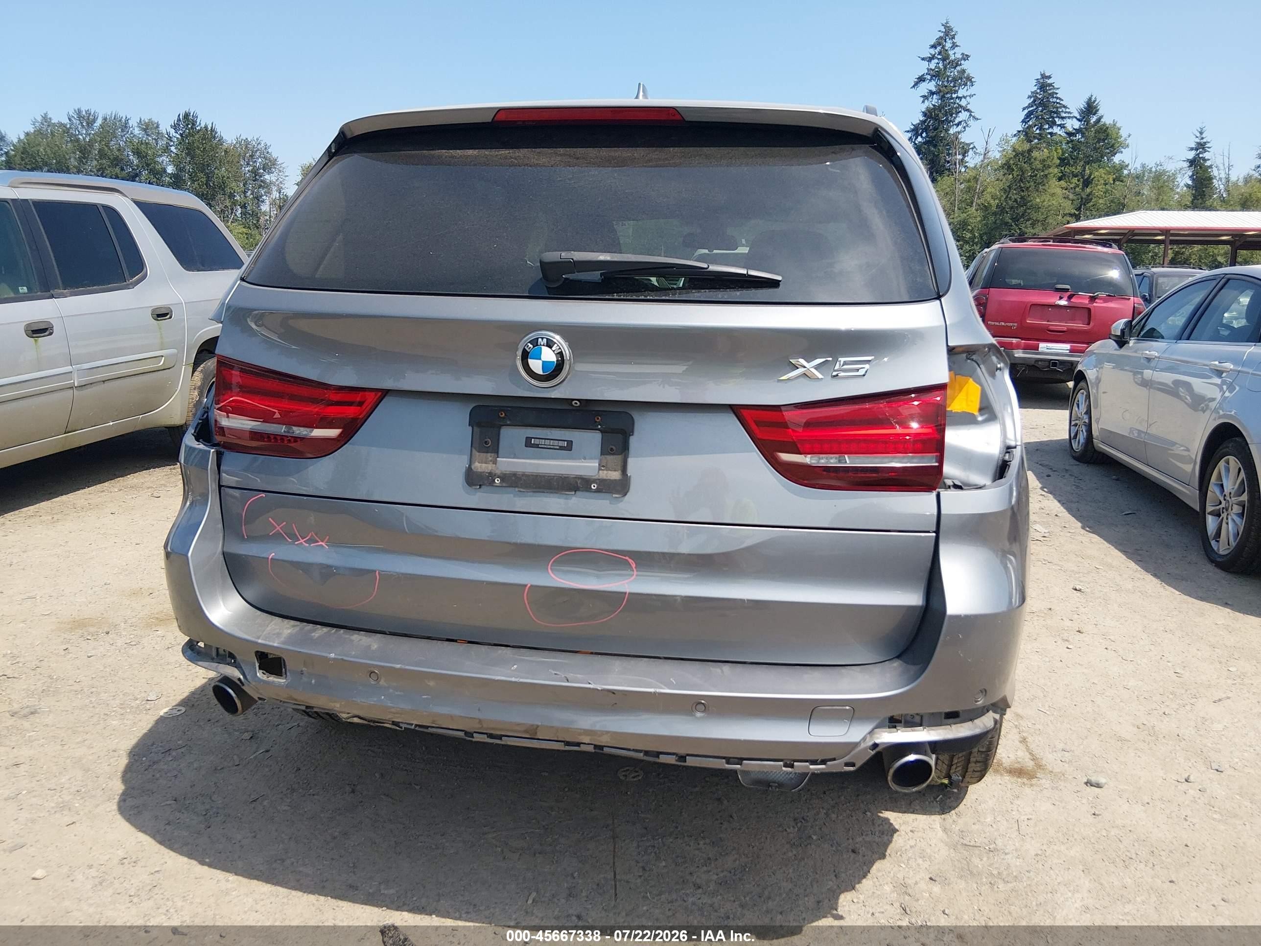 2015 Bmw X5 Xdrive35d Gray vin: 5UXKS4C50F0N10390