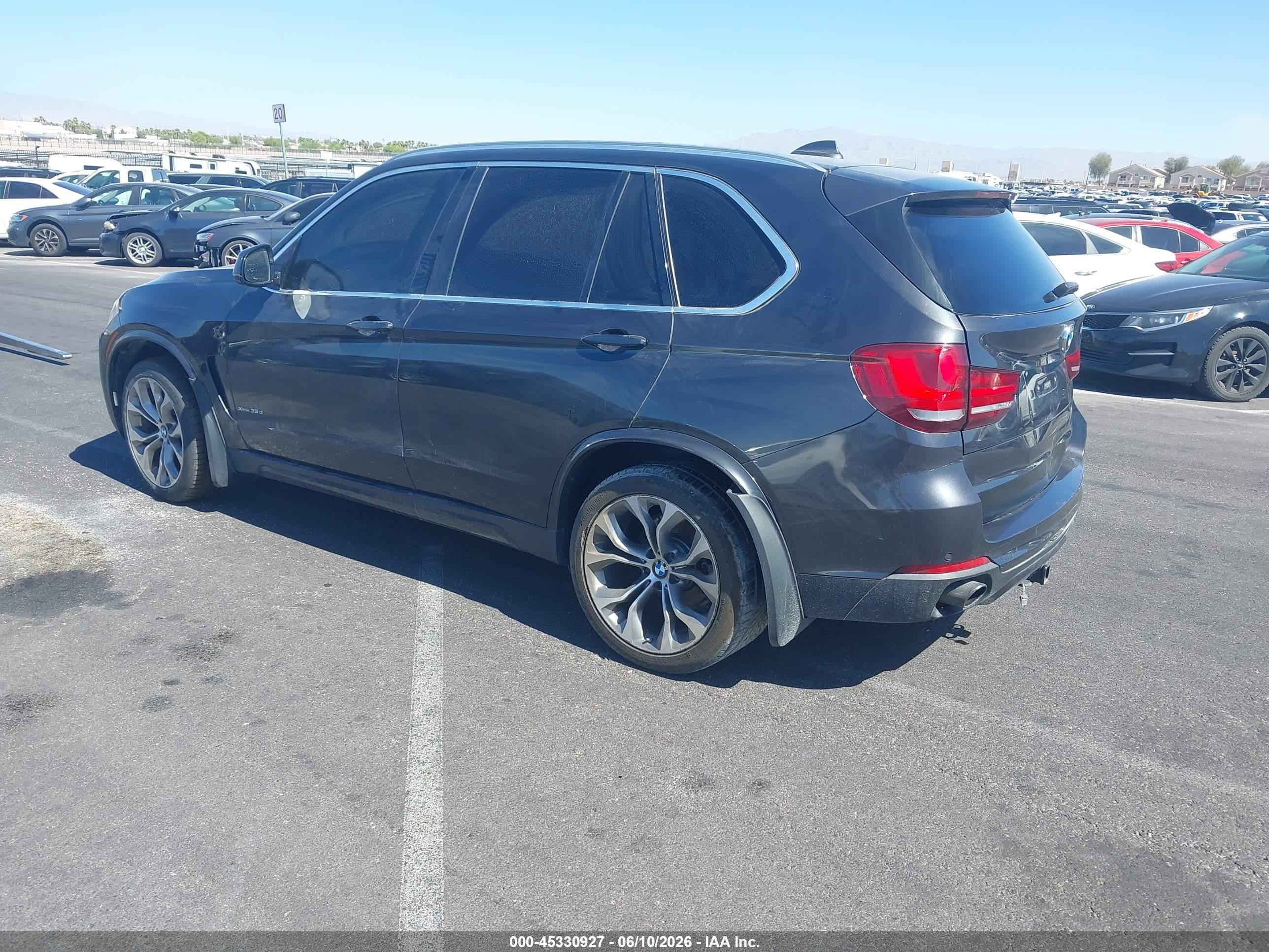 2015 Bmw X5 Xdrive35d Gray vin: 5UXKS4C51F0N09314