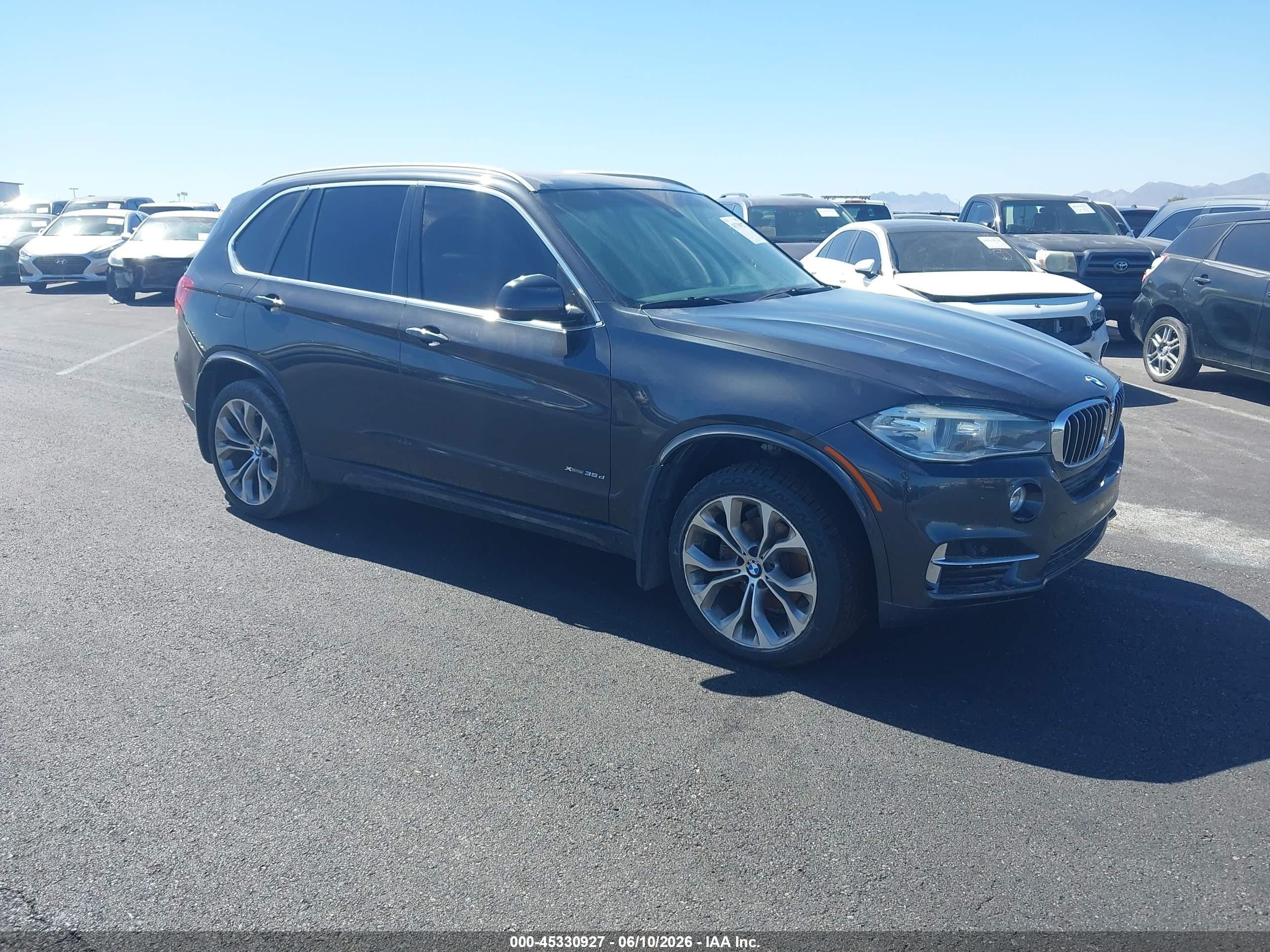 2015 Bmw X5 Xdrive35d Gray vin: 5UXKS4C51F0N09314