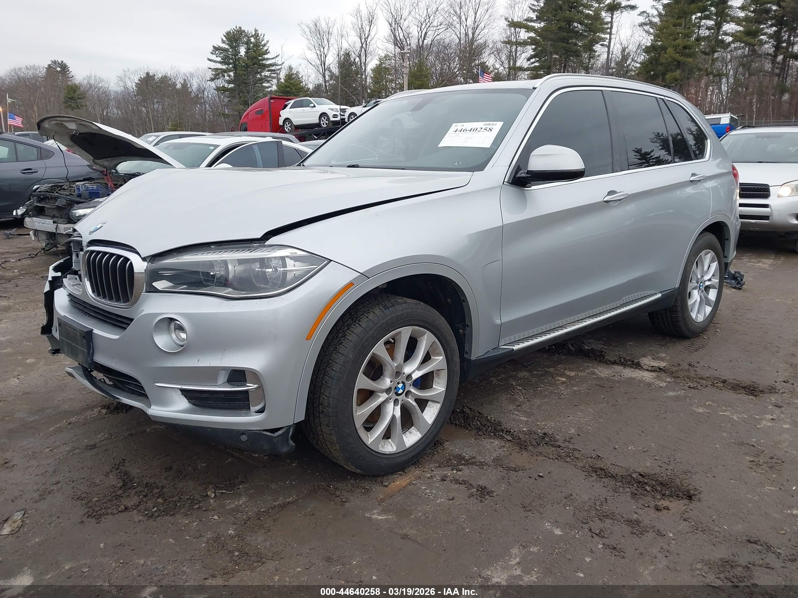 2014 Bmw X5 Xdrive35d Серебряный vin: 5UXKS4C52E0C07466