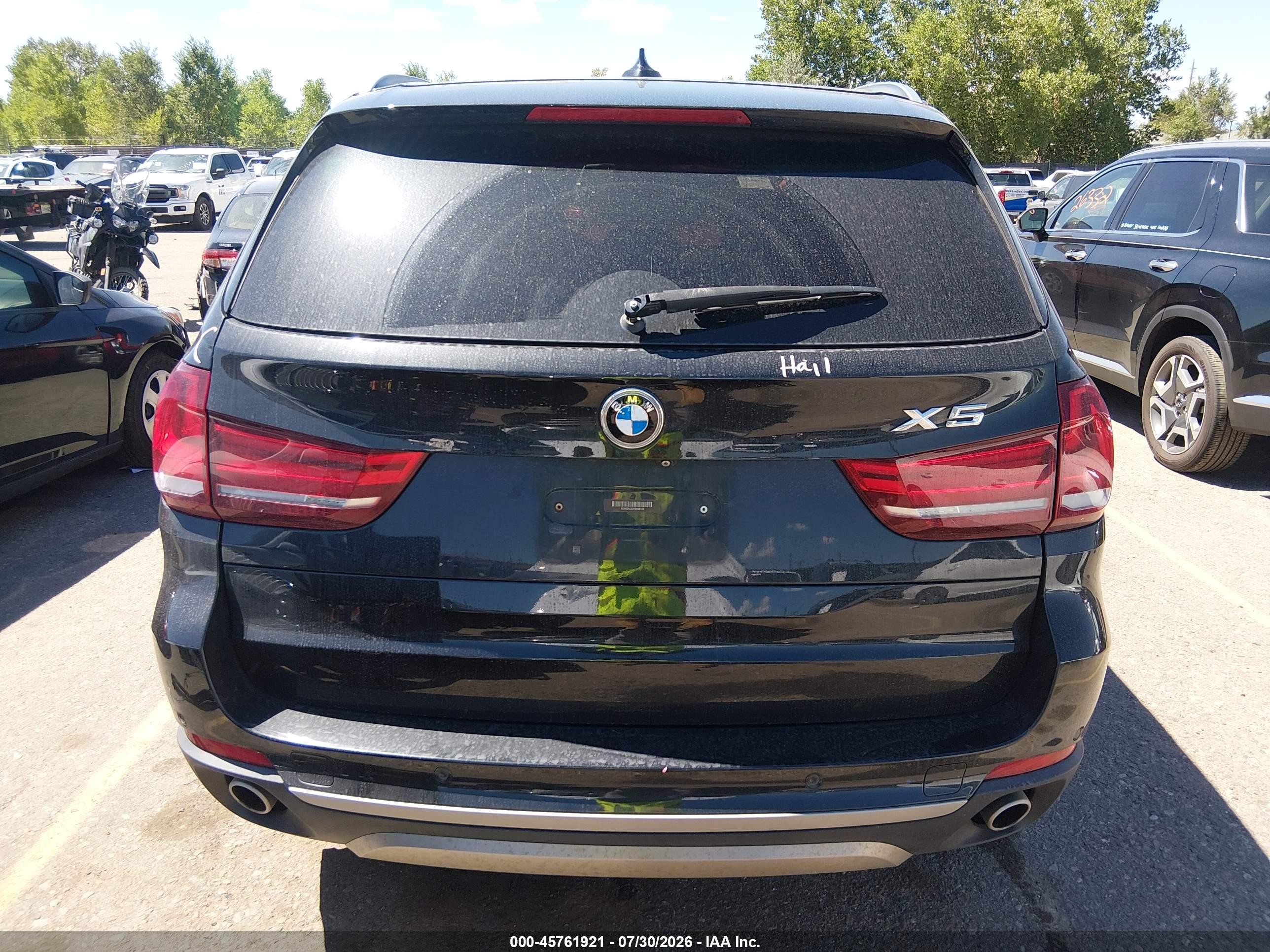 2015 Bmw X5 Xdrive35d Black vin: 5UXKS4C53F0N06124