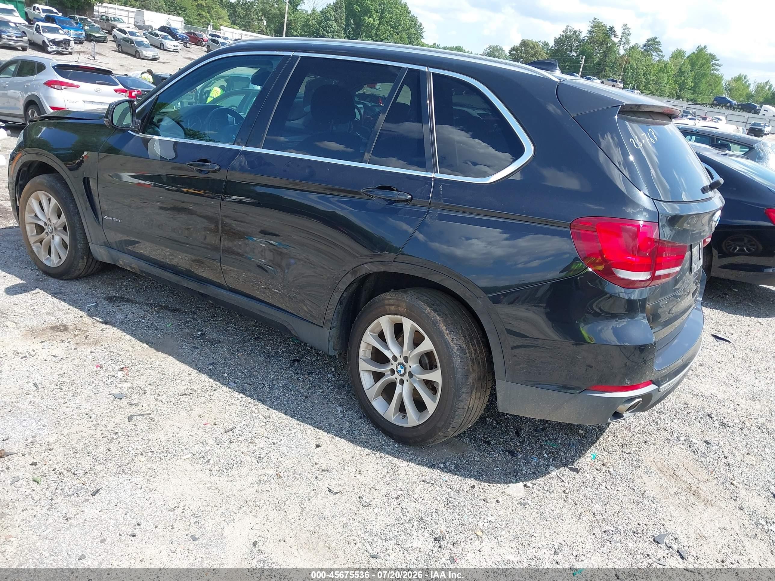 2015 Bmw X5 Xdrive35d Черный vin: 5UXKS4C53F0N06608