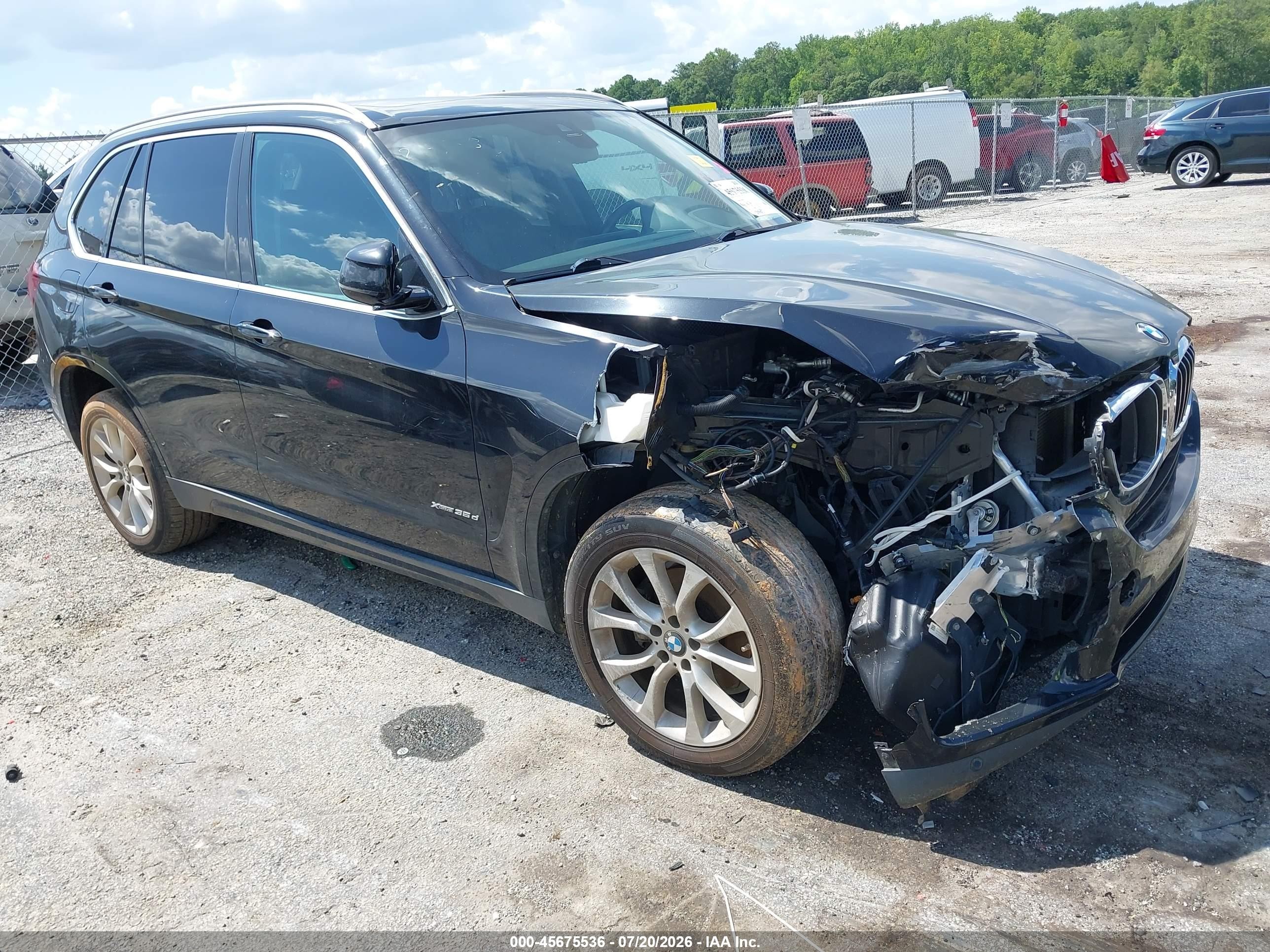 2015 Bmw X5 Xdrive35d Черный vin: 5UXKS4C53F0N06608