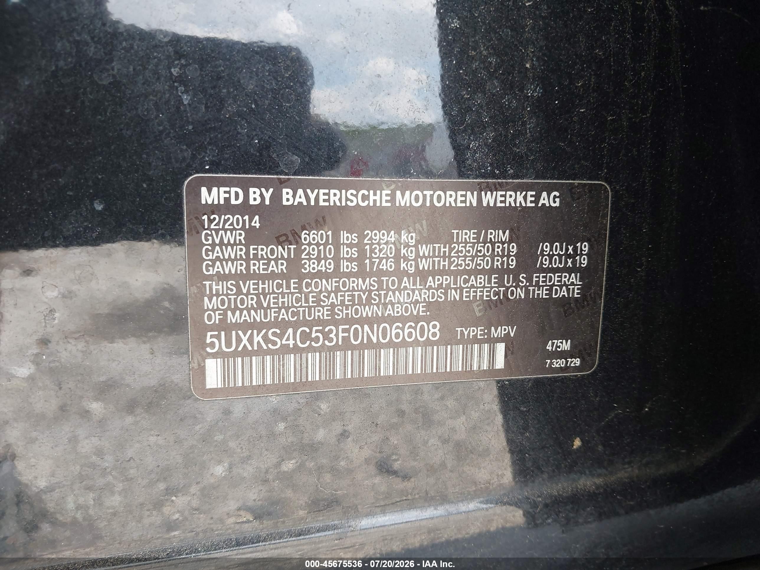 2015 Bmw X5 Xdrive35d Черный vin: 5UXKS4C53F0N06608