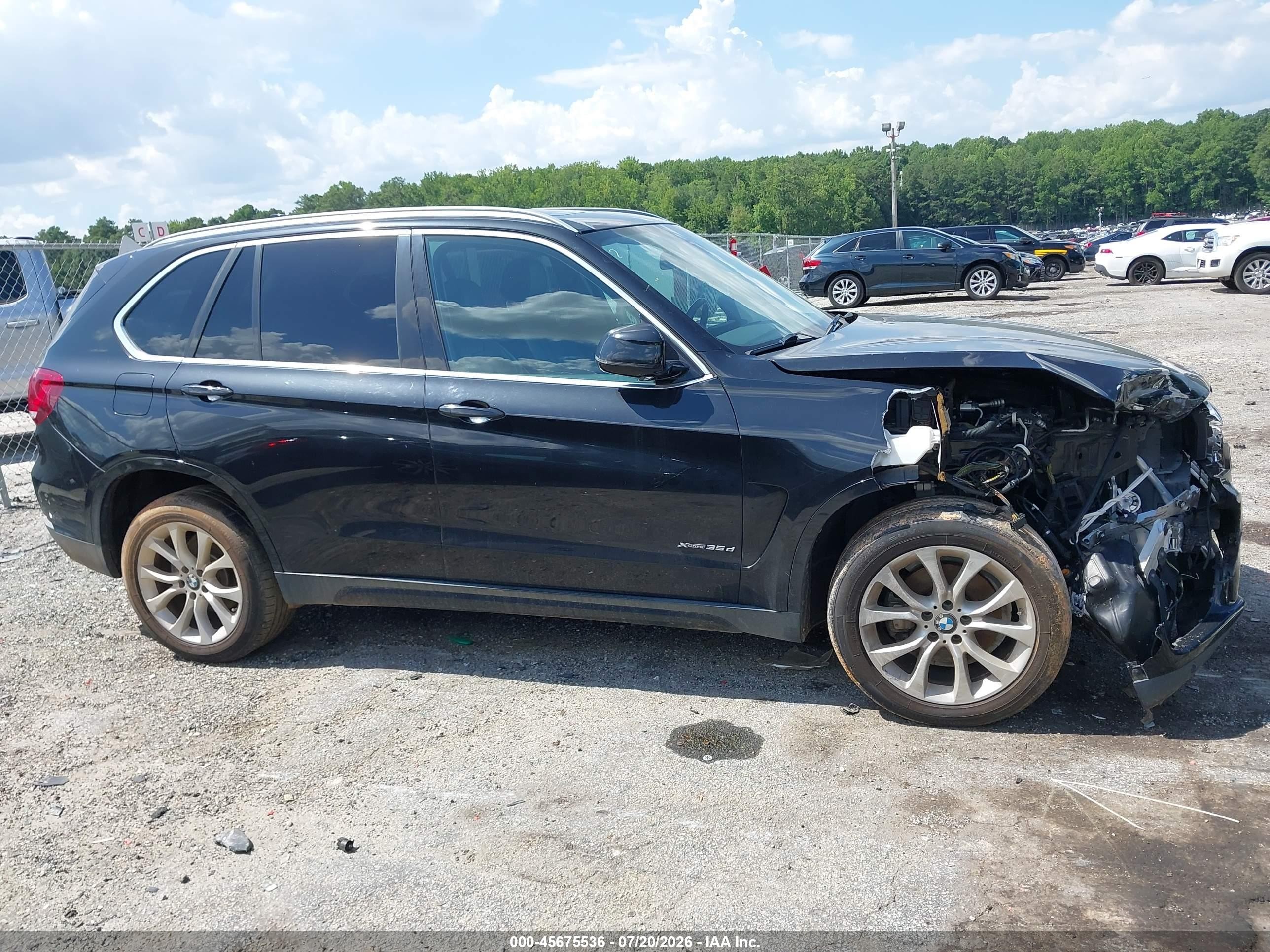 2015 Bmw X5 Xdrive35d Черный vin: 5UXKS4C53F0N06608