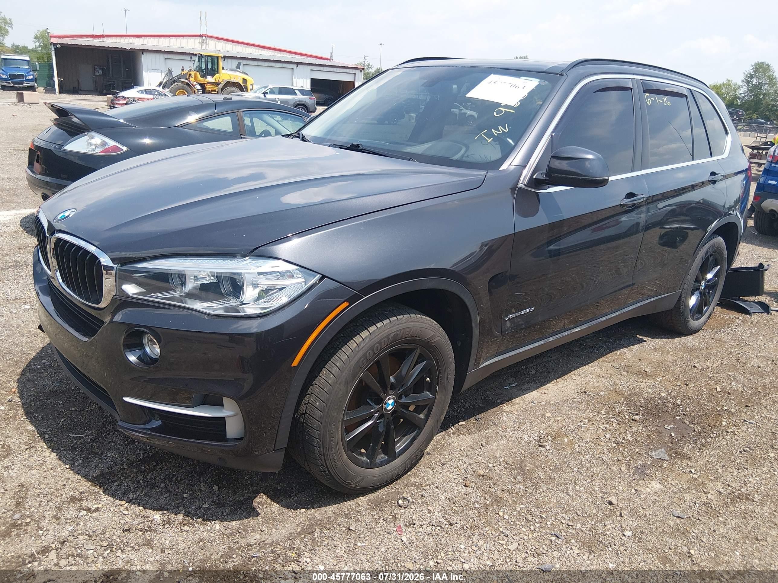 2015 Bmw X5 Xdrive35d Черный vin: 5UXKS4C53F0N09587