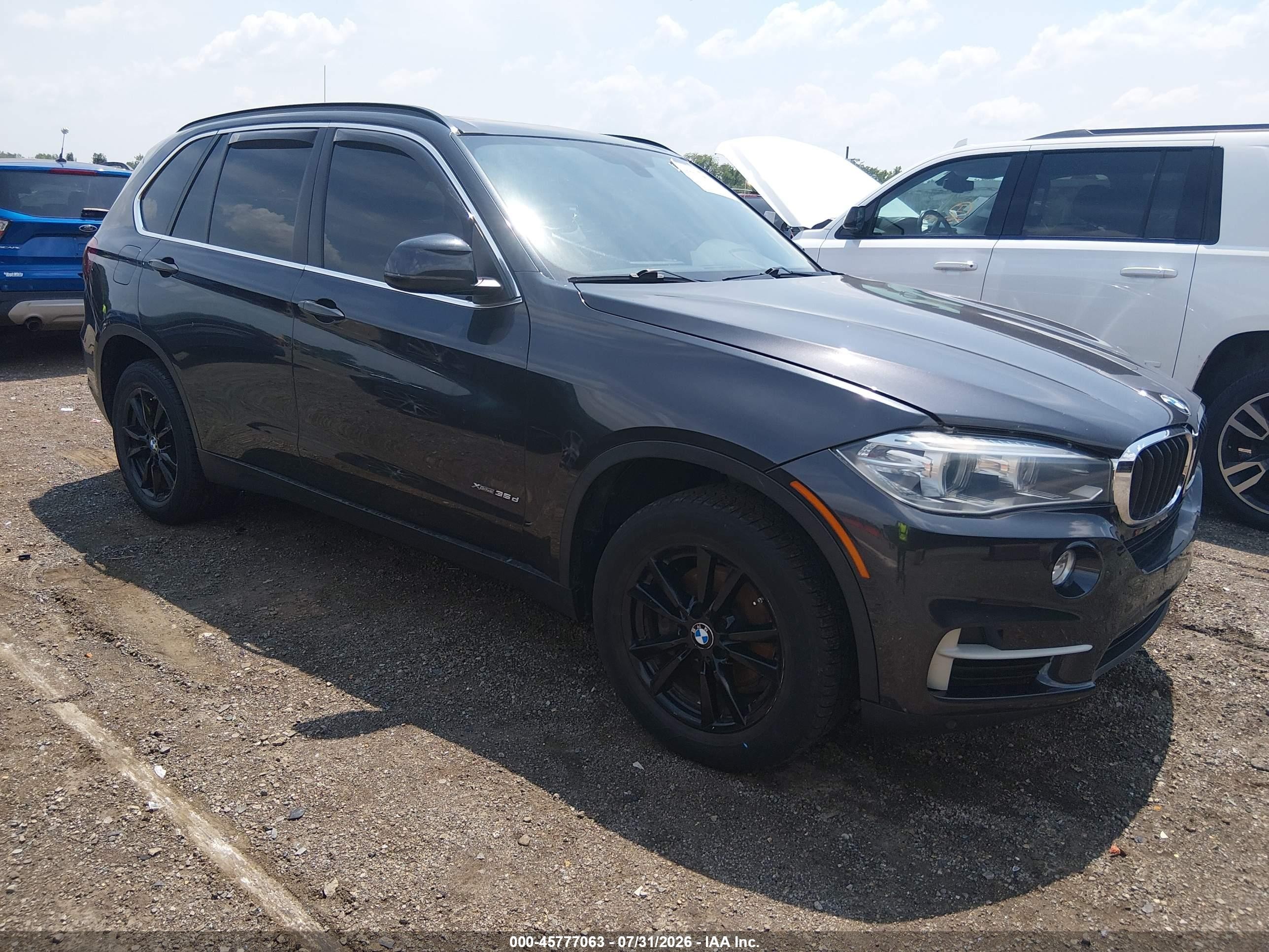 2015 Bmw X5 Xdrive35d Черный vin: 5UXKS4C53F0N09587