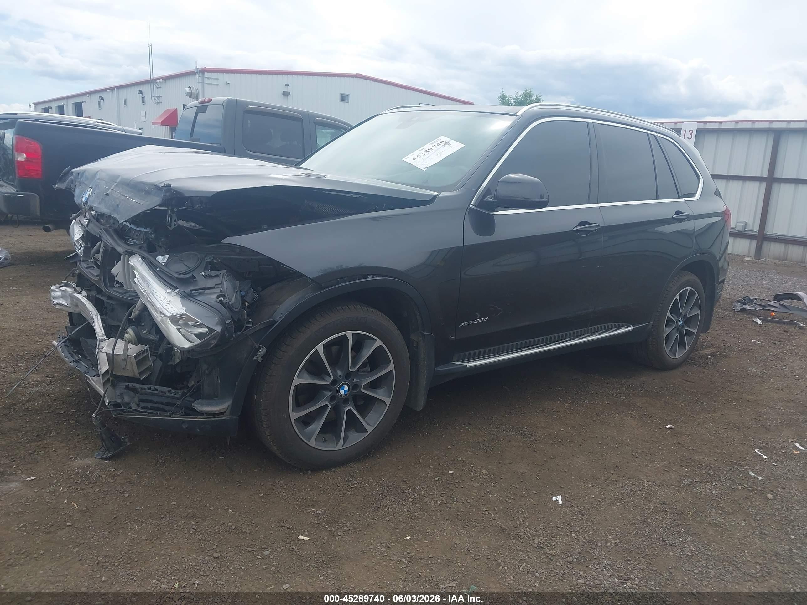 2015 Bmw X5 Xdrive35d Black vin: 5UXKS4C54F0N07539