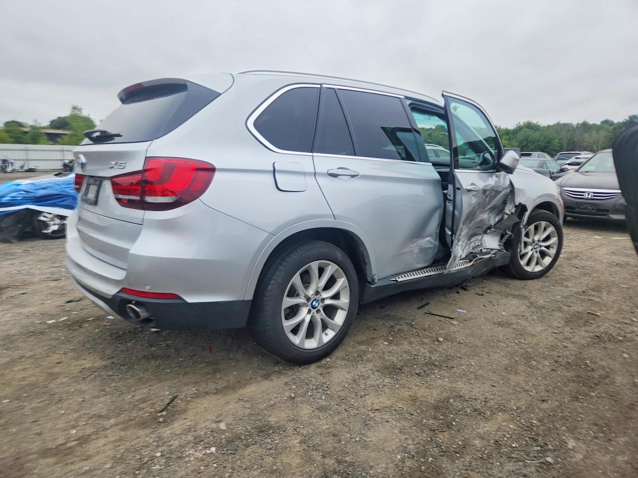 2015 Bmw X5 Xdrive35d Silver vin: 5UXKS4C57F0N12136