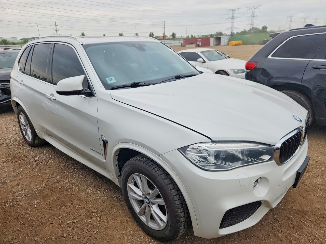 2015 Bmw X5 Xdrive35d White vin: 5UXKS4C58F0N07978