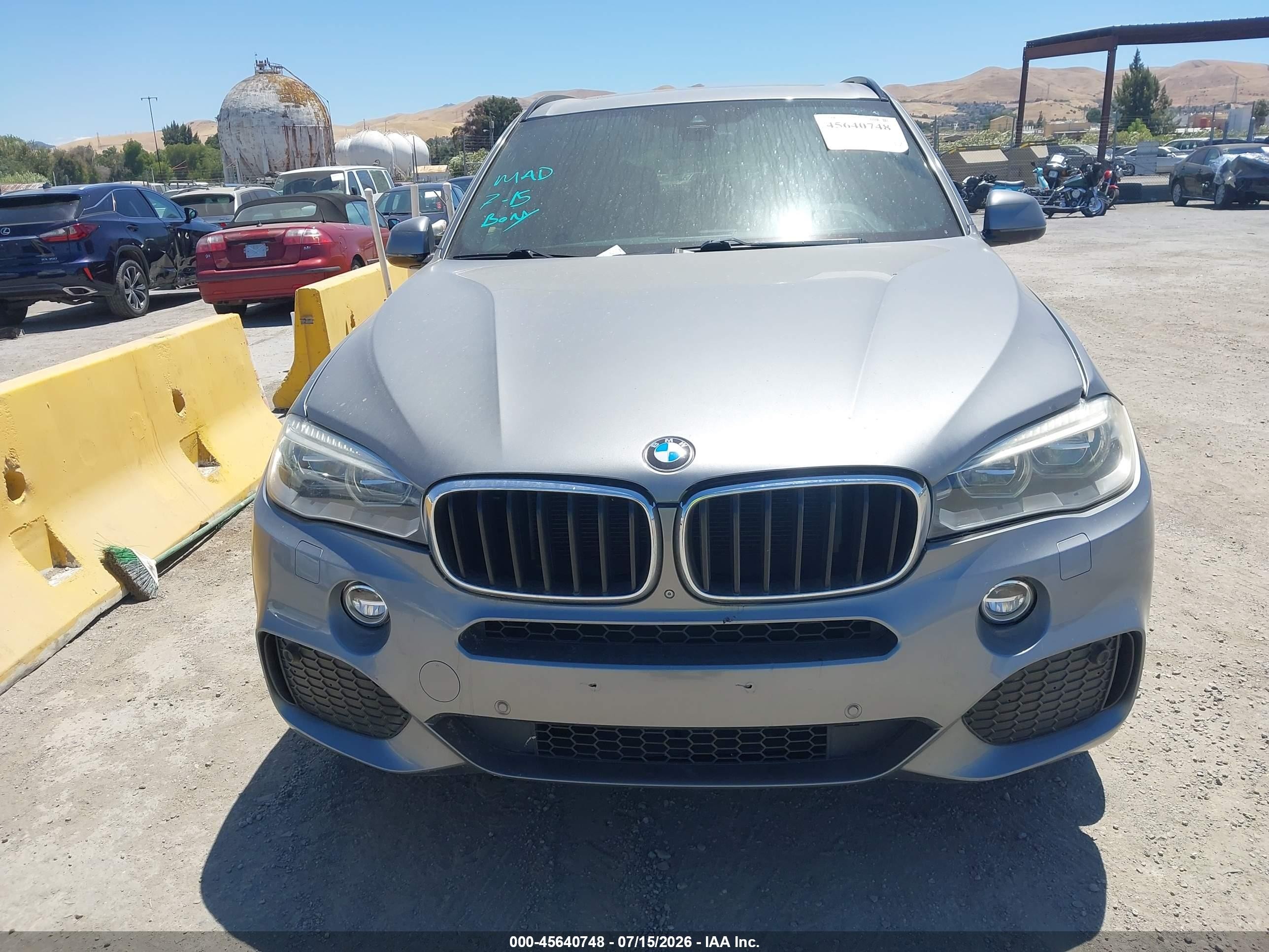 2015 Bmw X5 Xdrive35d Gray vin: 5UXKS4C58F0N08452
