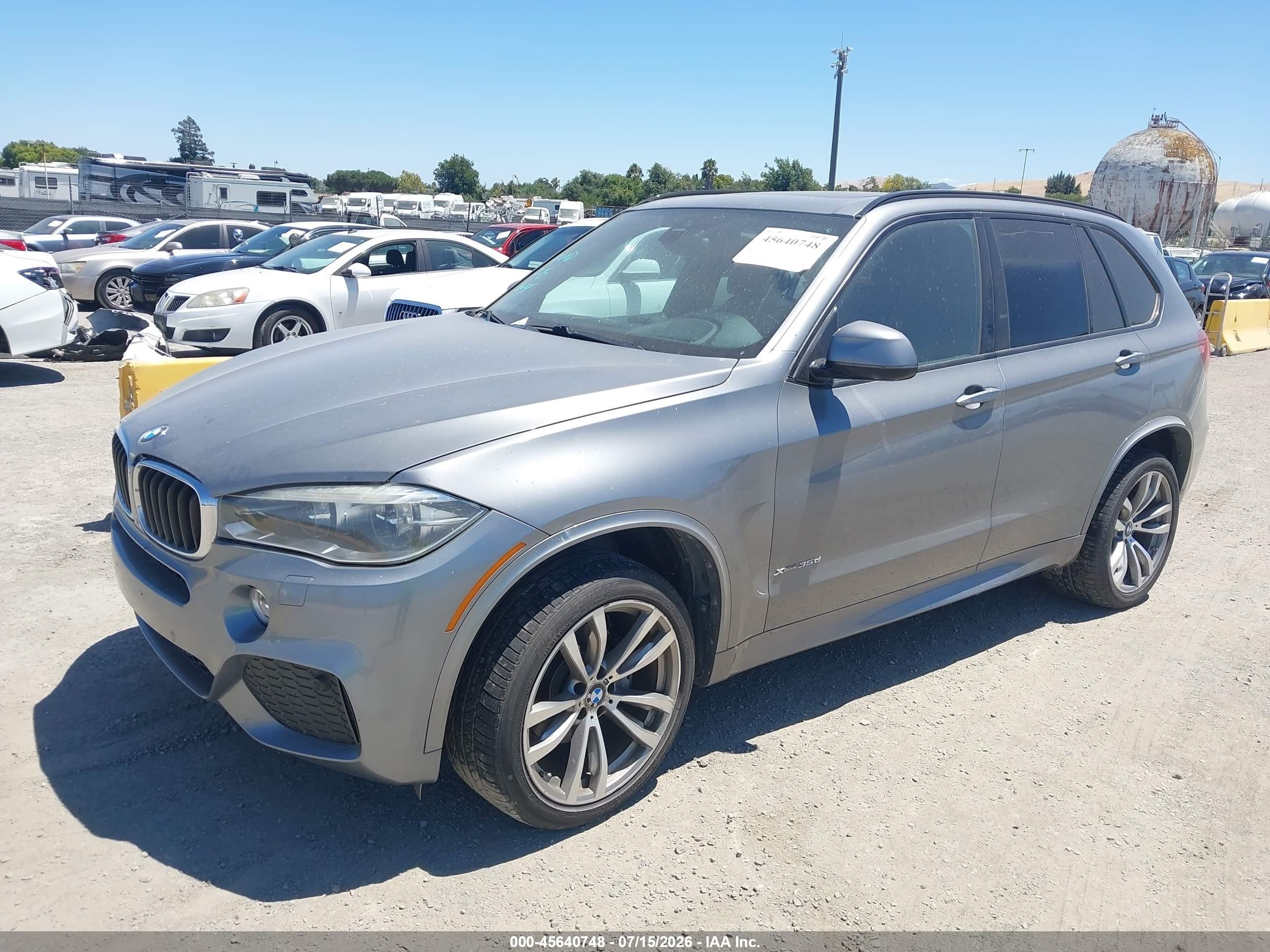 2015 Bmw X5 Xdrive35d Gray vin: 5UXKS4C58F0N08452