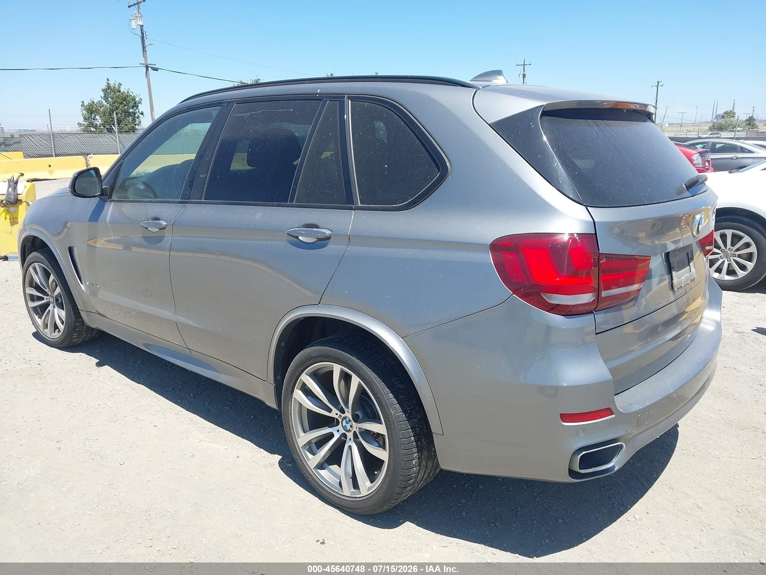 2015 Bmw X5 Xdrive35d Gray vin: 5UXKS4C58F0N08452