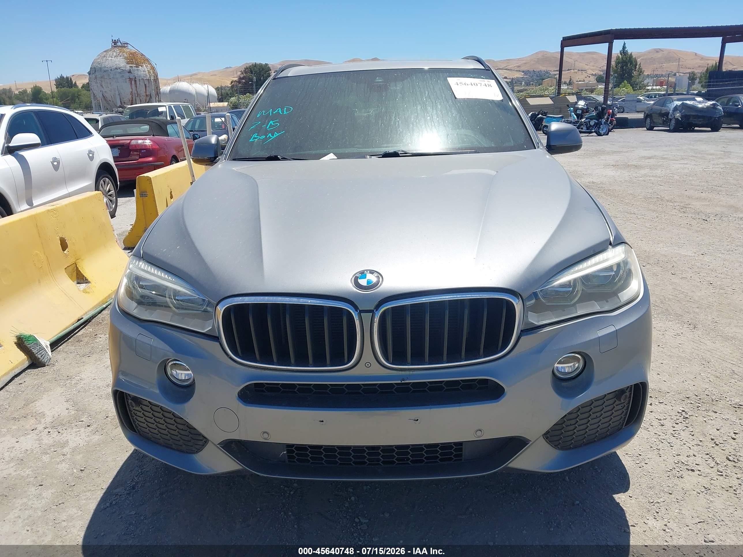 2015 Bmw X5 Xdrive35d Gray vin: 5UXKS4C58F0N08452