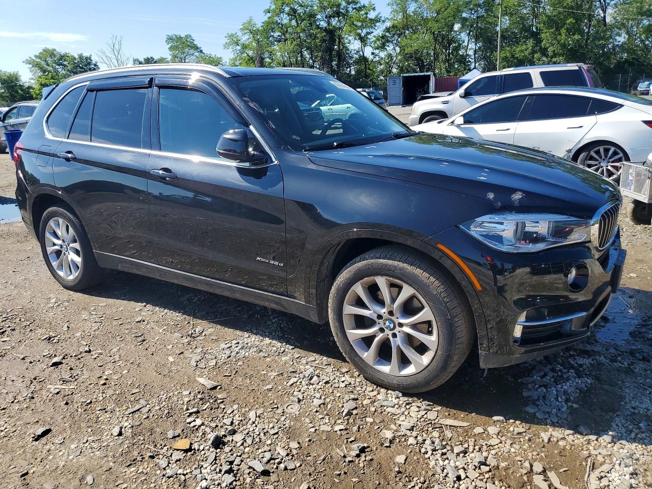 2015 Bmw X5 Xdrive35d Black vin: 5UXKS4C59F0N06015
