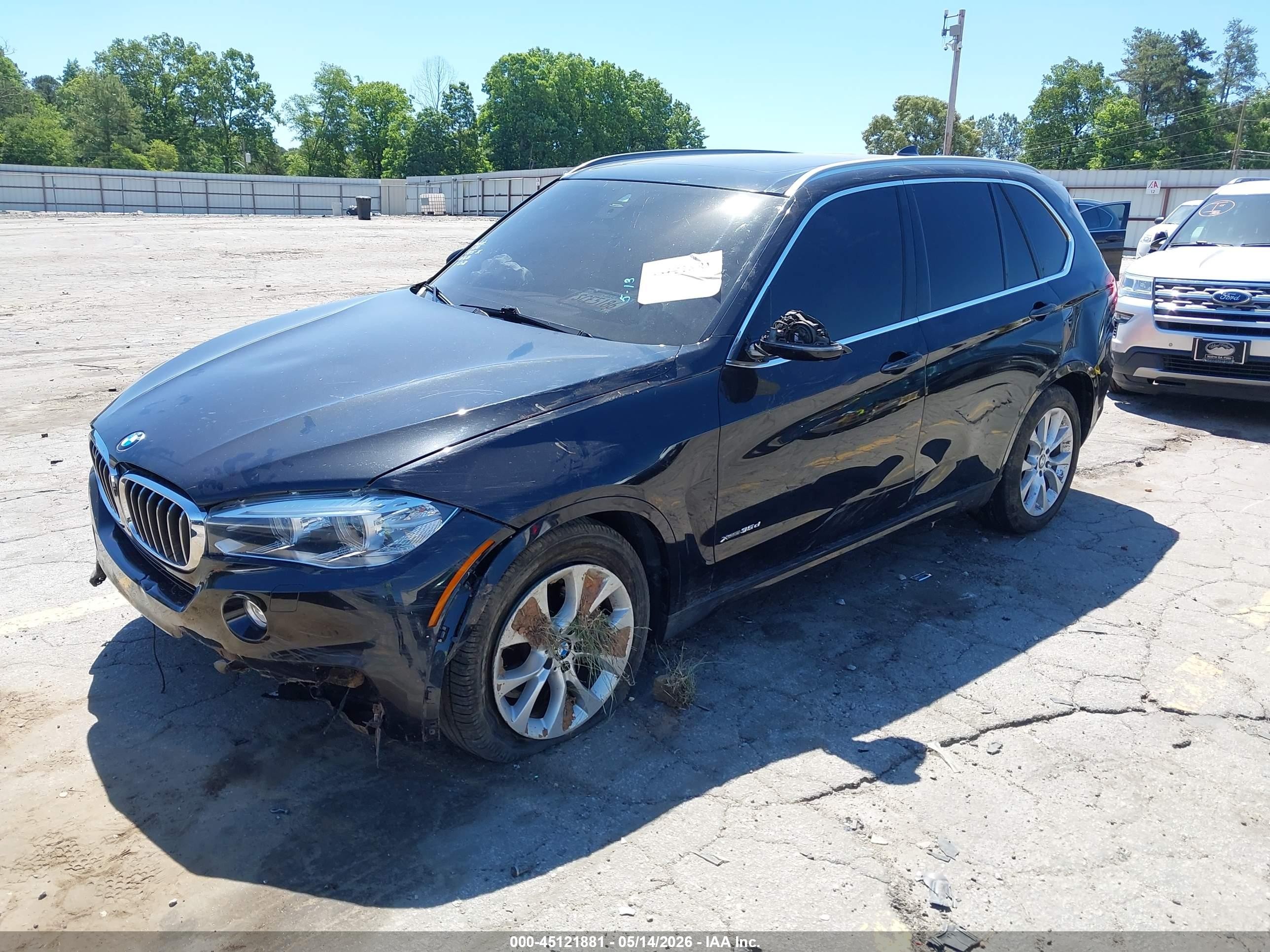 2015 Bmw X5 Xdrive35d Black vin: 5UXKS4C5XF0N09036