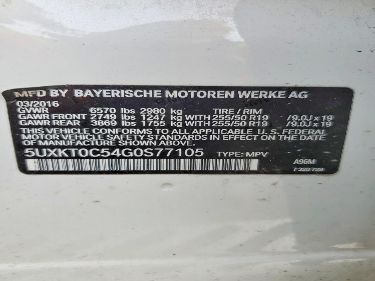 2016 Bmw X5 Xdr40e White vin: 5UXKT0C54G0S77105