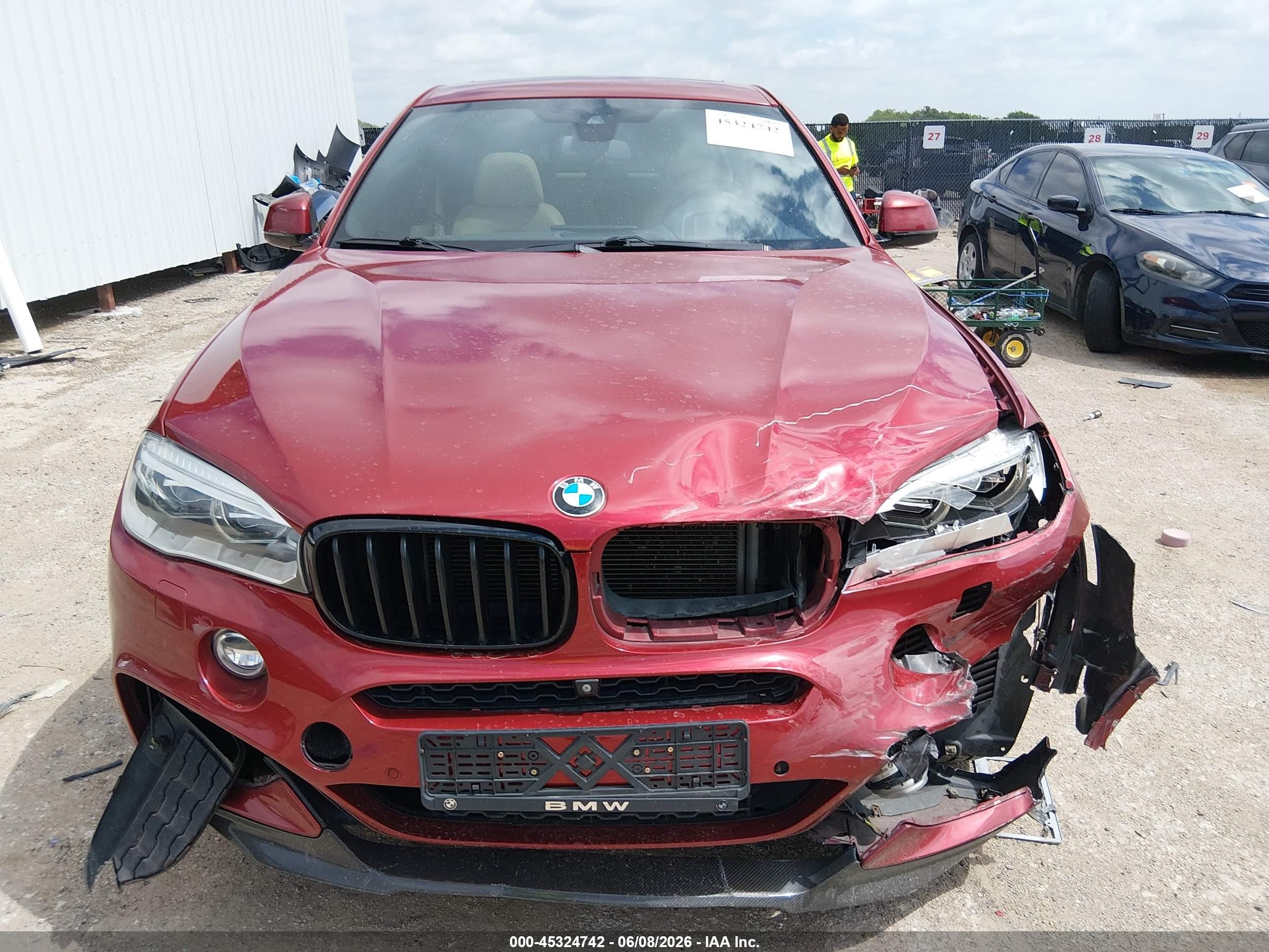 2015 Bmw X6 Xdrive35i Красный vin: 5UXKU2C50F0F94969