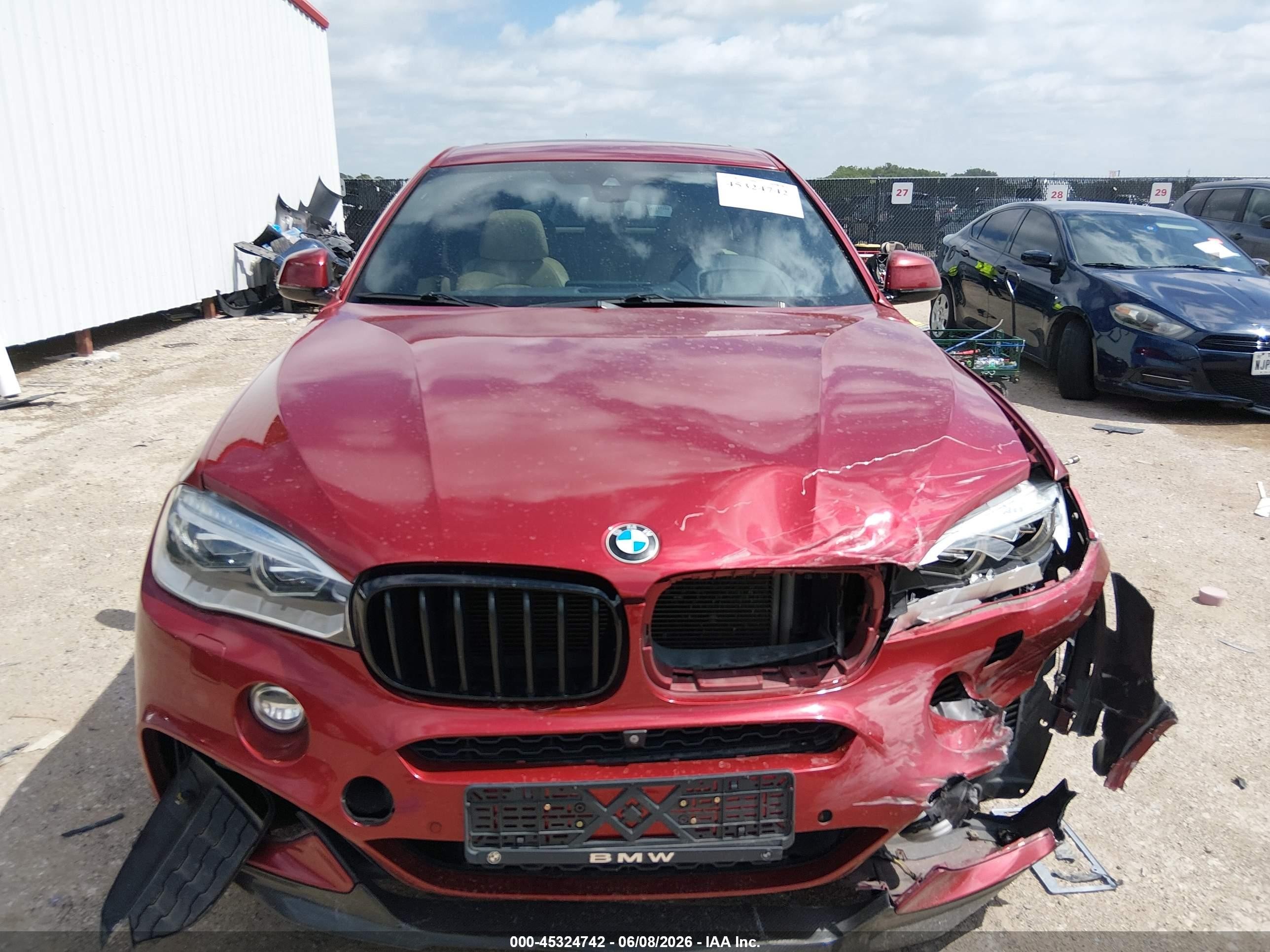 2015 Bmw X6 Xdrive35i Красный vin: 5UXKU2C50F0F94969