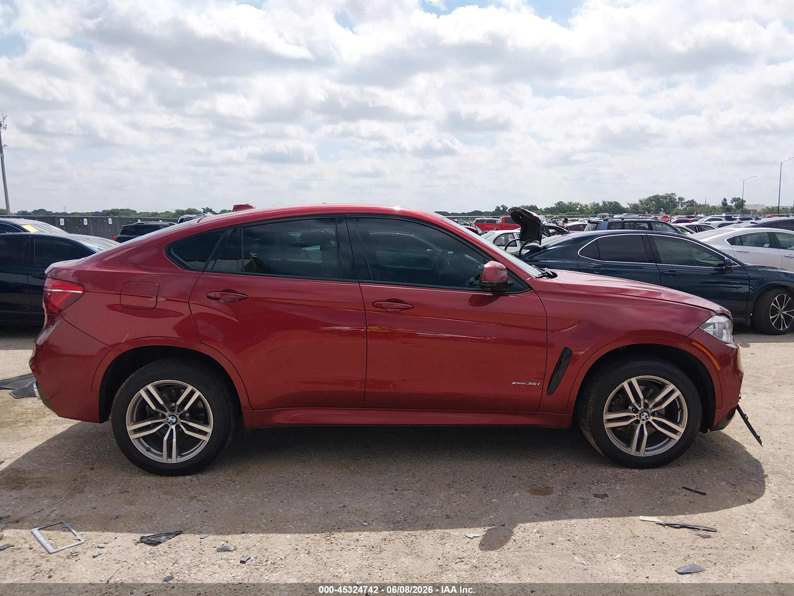 2015 Bmw X6 Xdrive35i Красный vin: 5UXKU2C50F0F94969