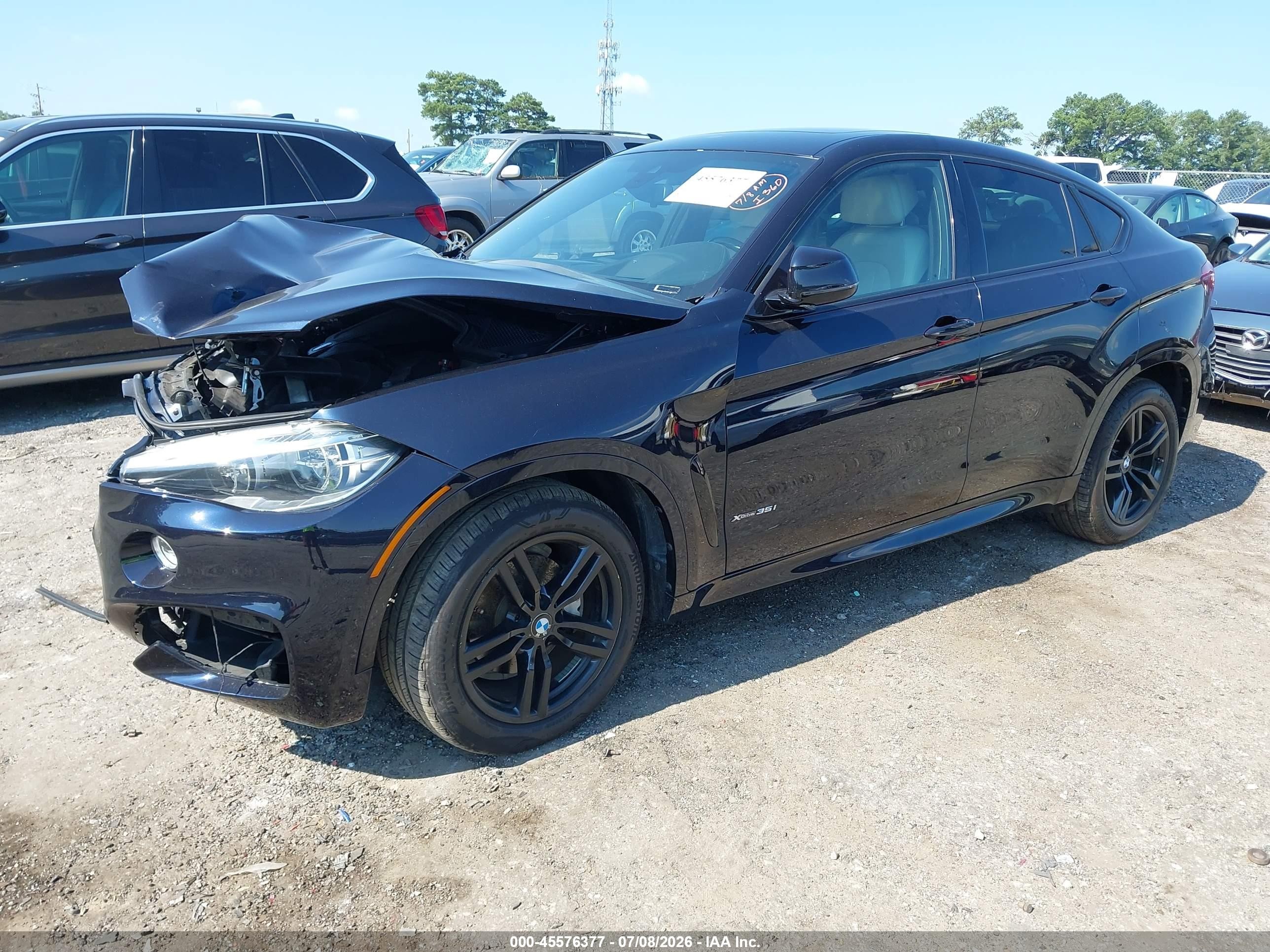 2015 Bmw X6 Xdrive35i Blue vin: 5UXKU2C51F0F96438