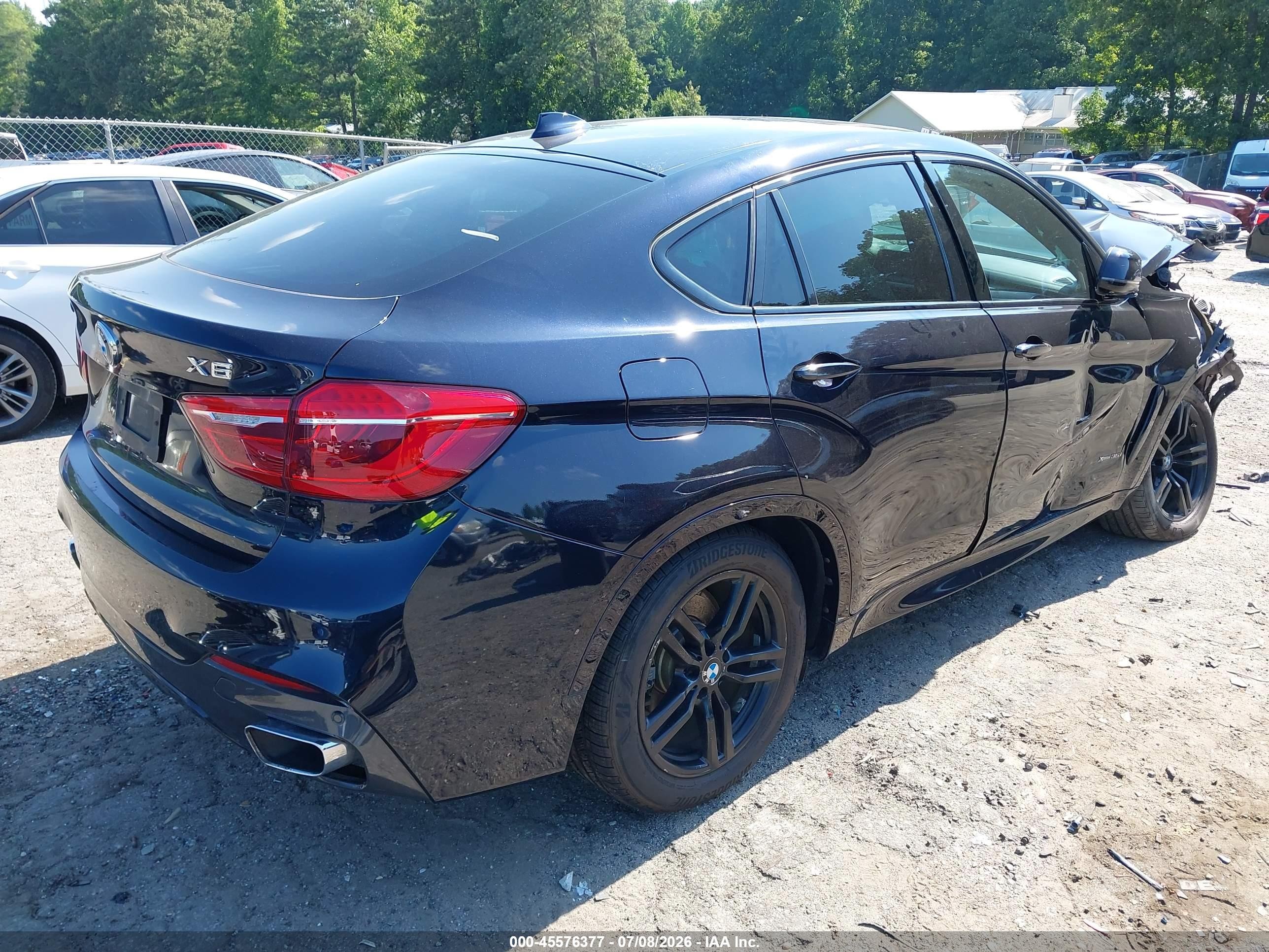 2015 Bmw X6 Xdrive35i Blue vin: 5UXKU2C51F0F96438