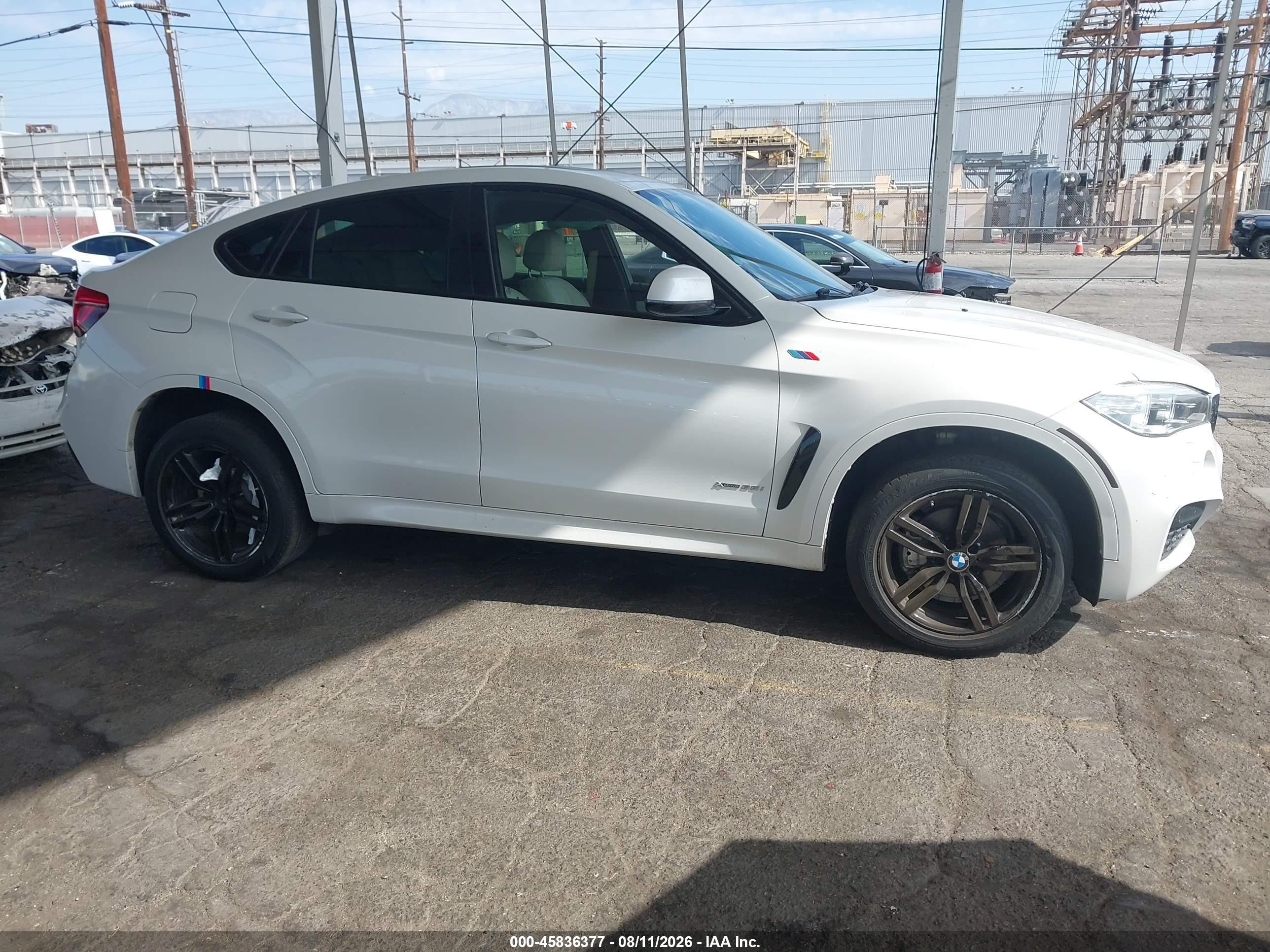 2015 Bmw X6 Xdrive35i White vin: 5UXKU2C53F0F96098