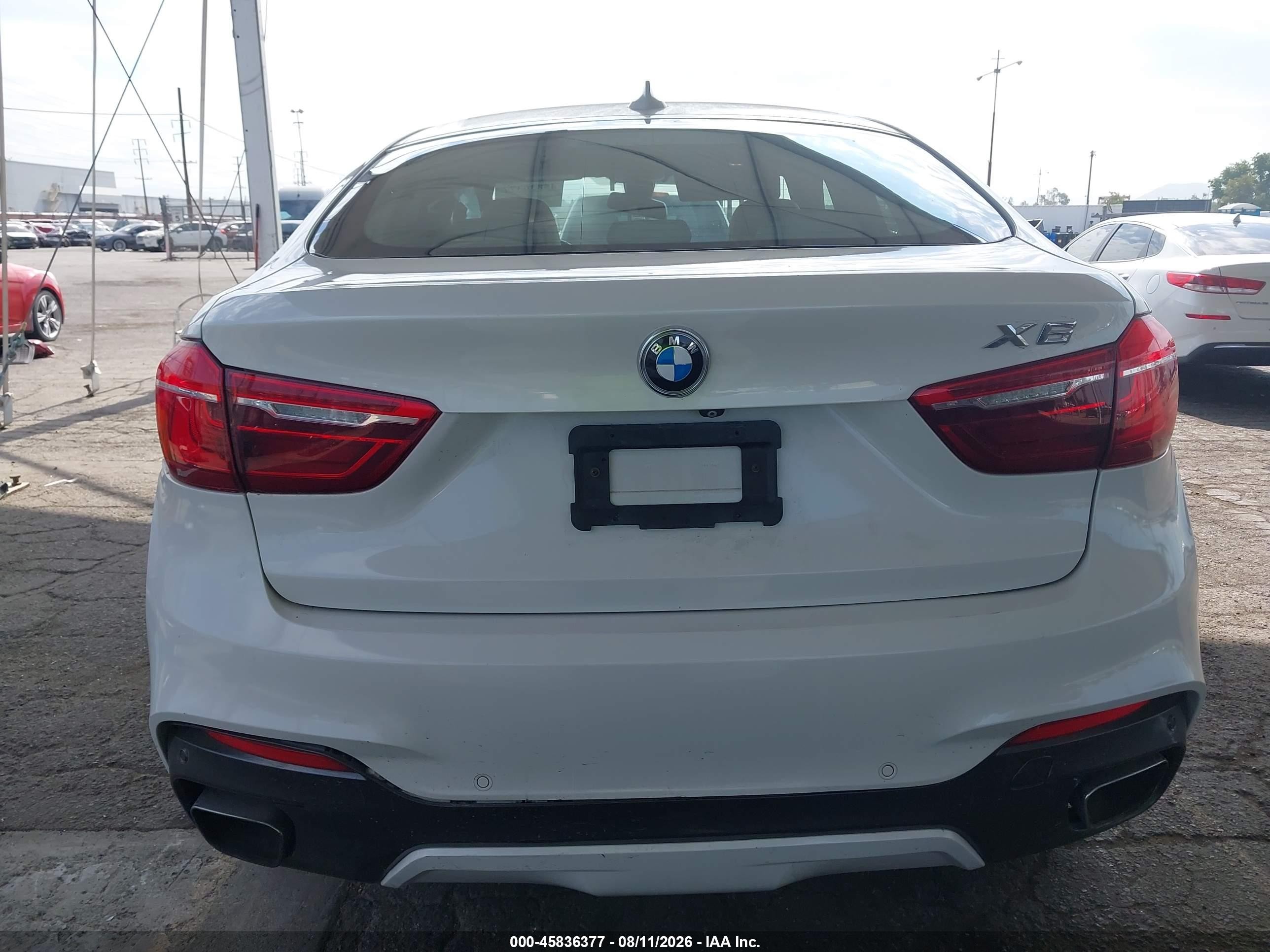 2015 Bmw X6 Xdrive35i White vin: 5UXKU2C53F0F96098