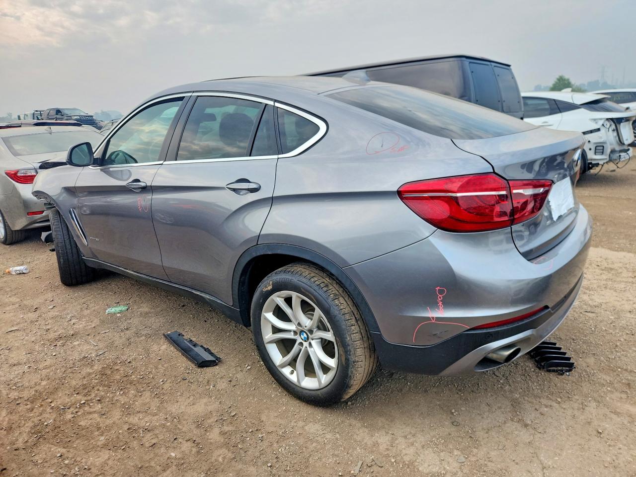 2015 Bmw X6 Xdrive35i Gray vin: 5UXKU2C54F0N76388